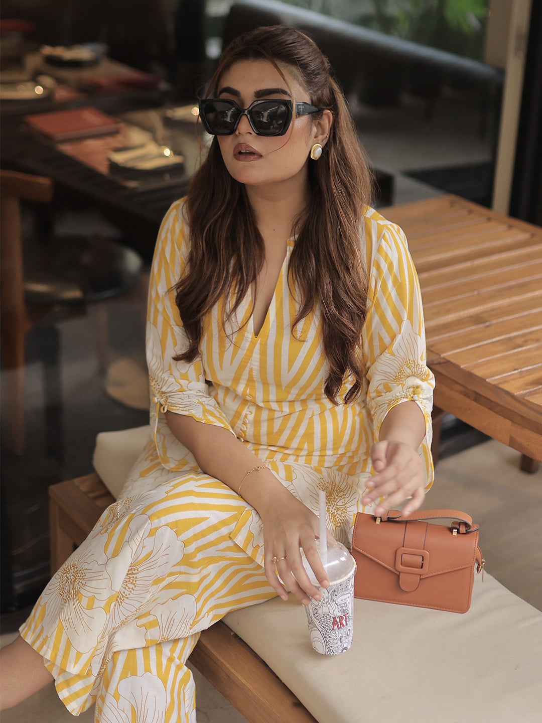 Yellow Printed Cotton Co-Ord Sets