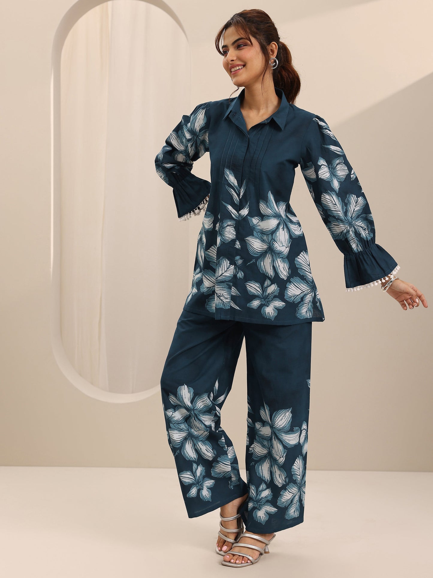 Blue Printed Cotton Co-Ord Sets