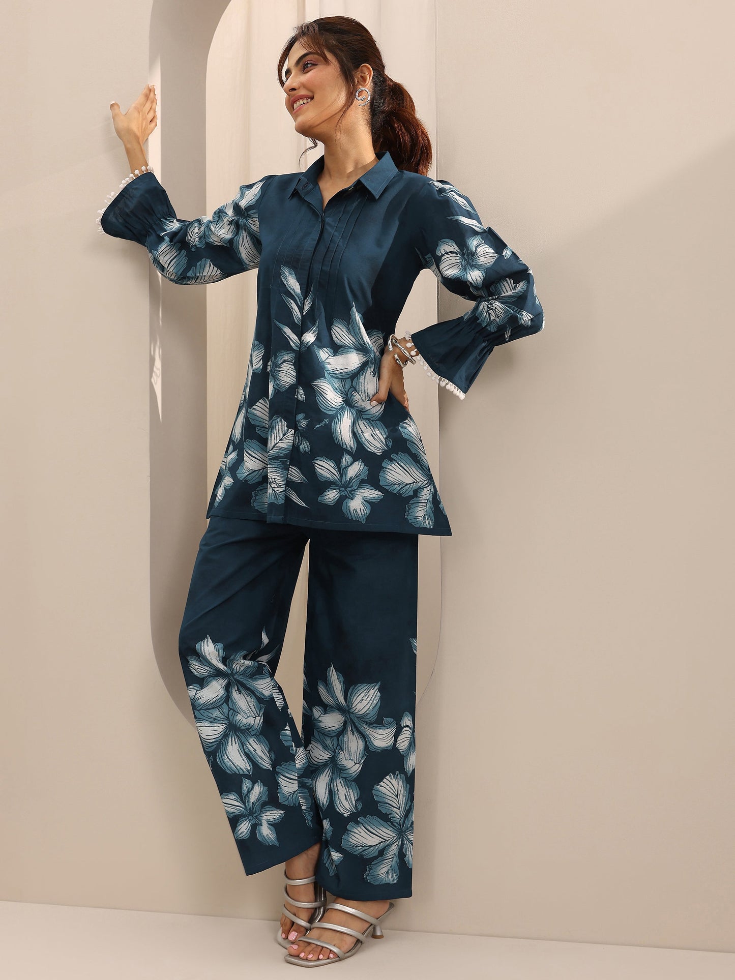 Blue Printed Cotton Co-Ord Sets