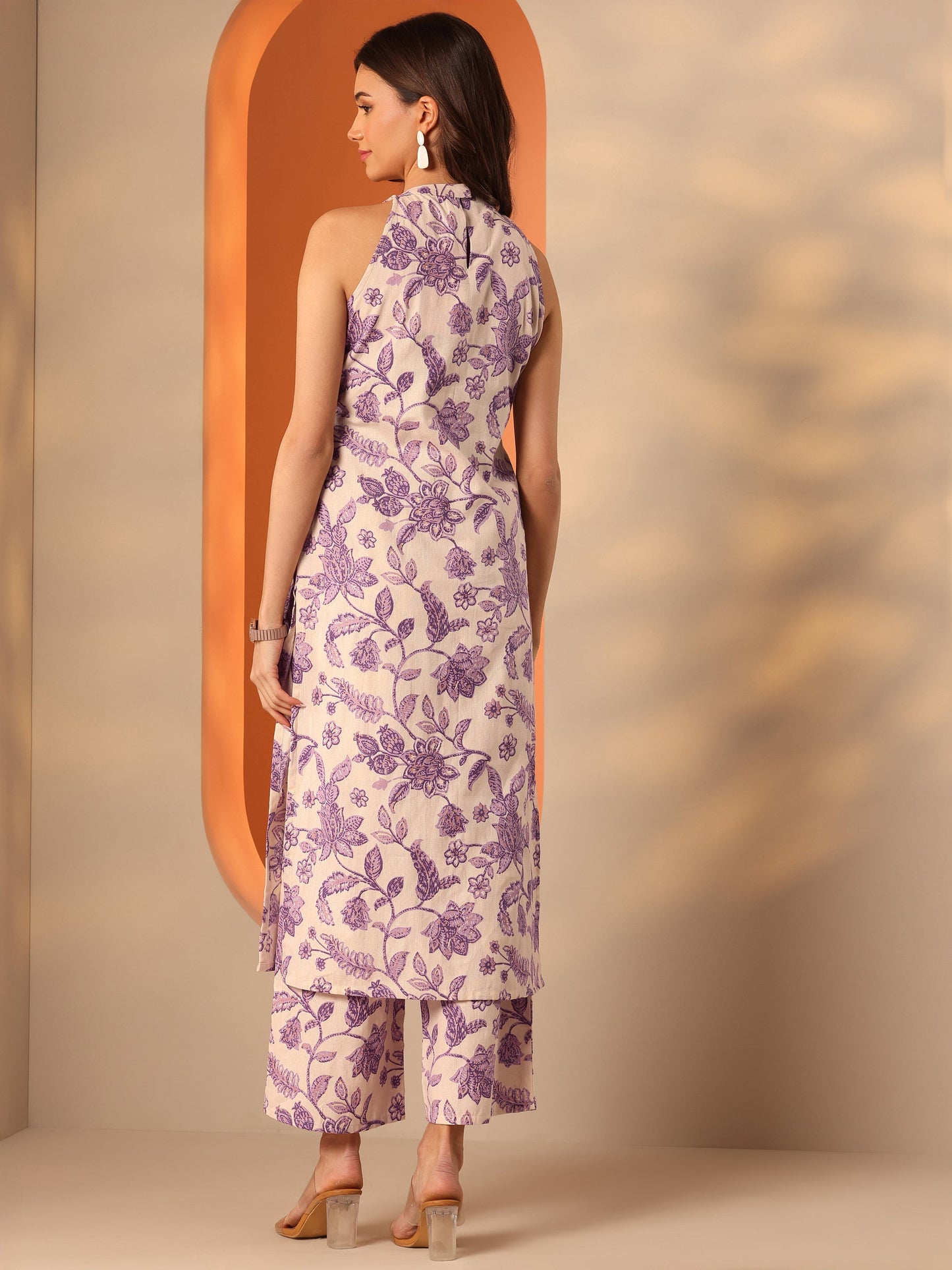 Off White Printed Rayon Co-ord Sets