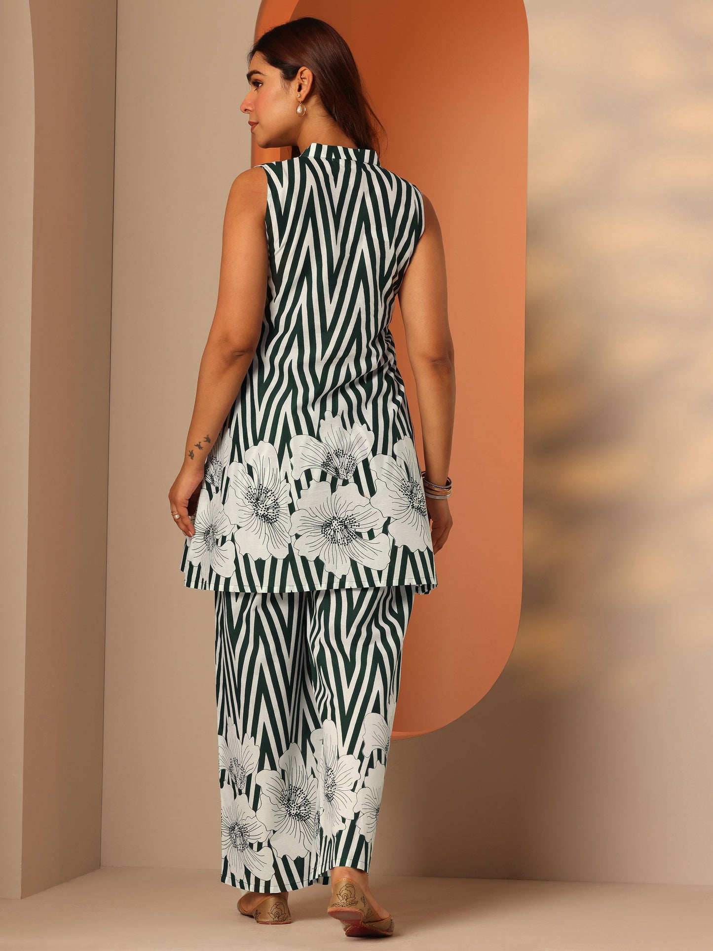 Green Printed Cotton Co-Ord Sets