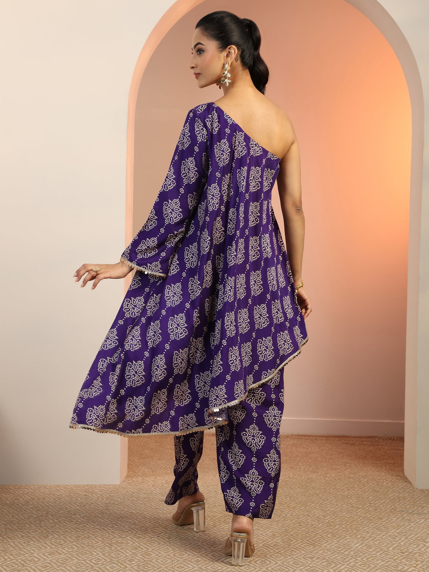 Purple Printed Rayon Co-Ord Sets