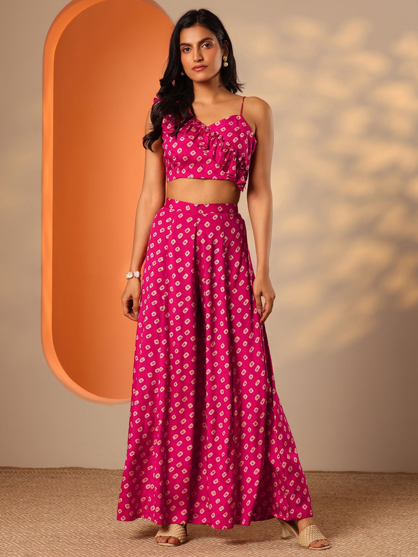 Pink Printed Rayon Co-Ord Sets