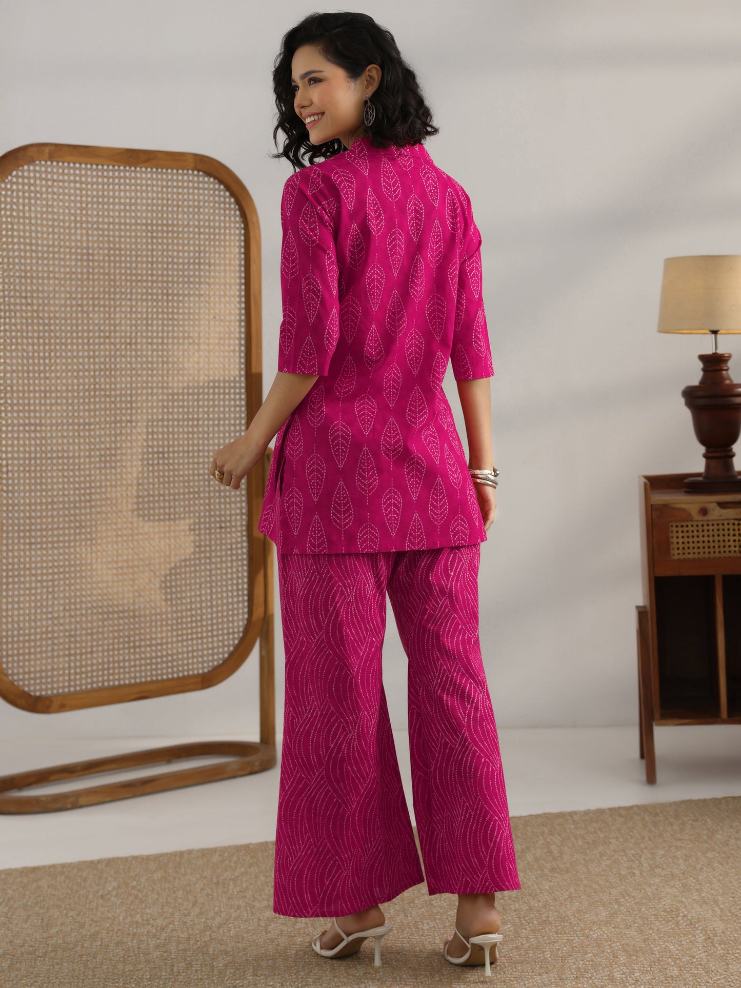 Pink Printed Cotton Co-Ord Sets