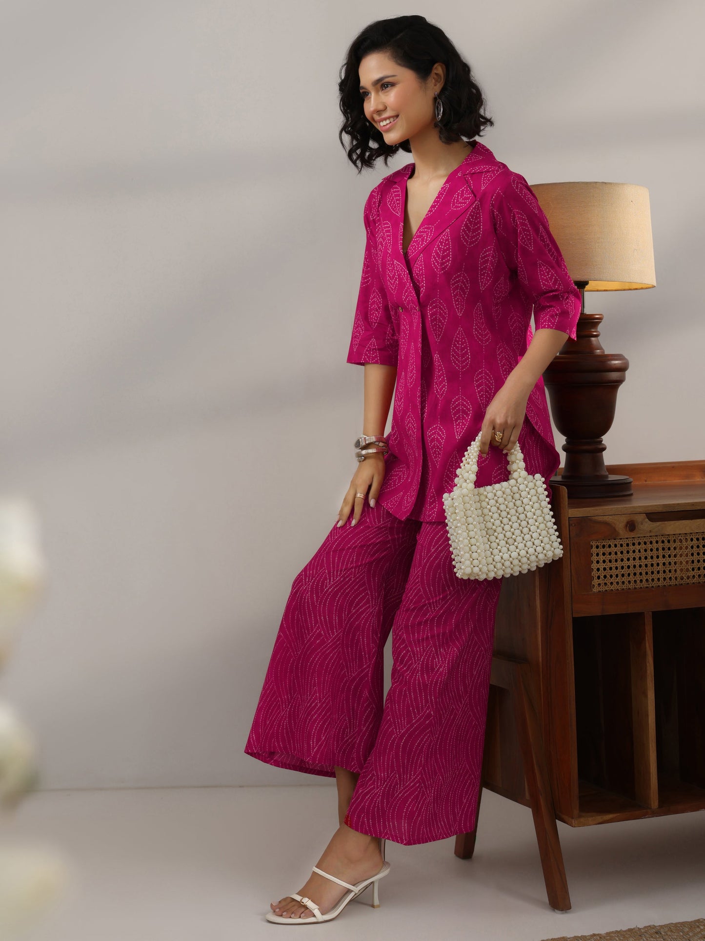 Pink Printed Cotton Co-Ord Sets