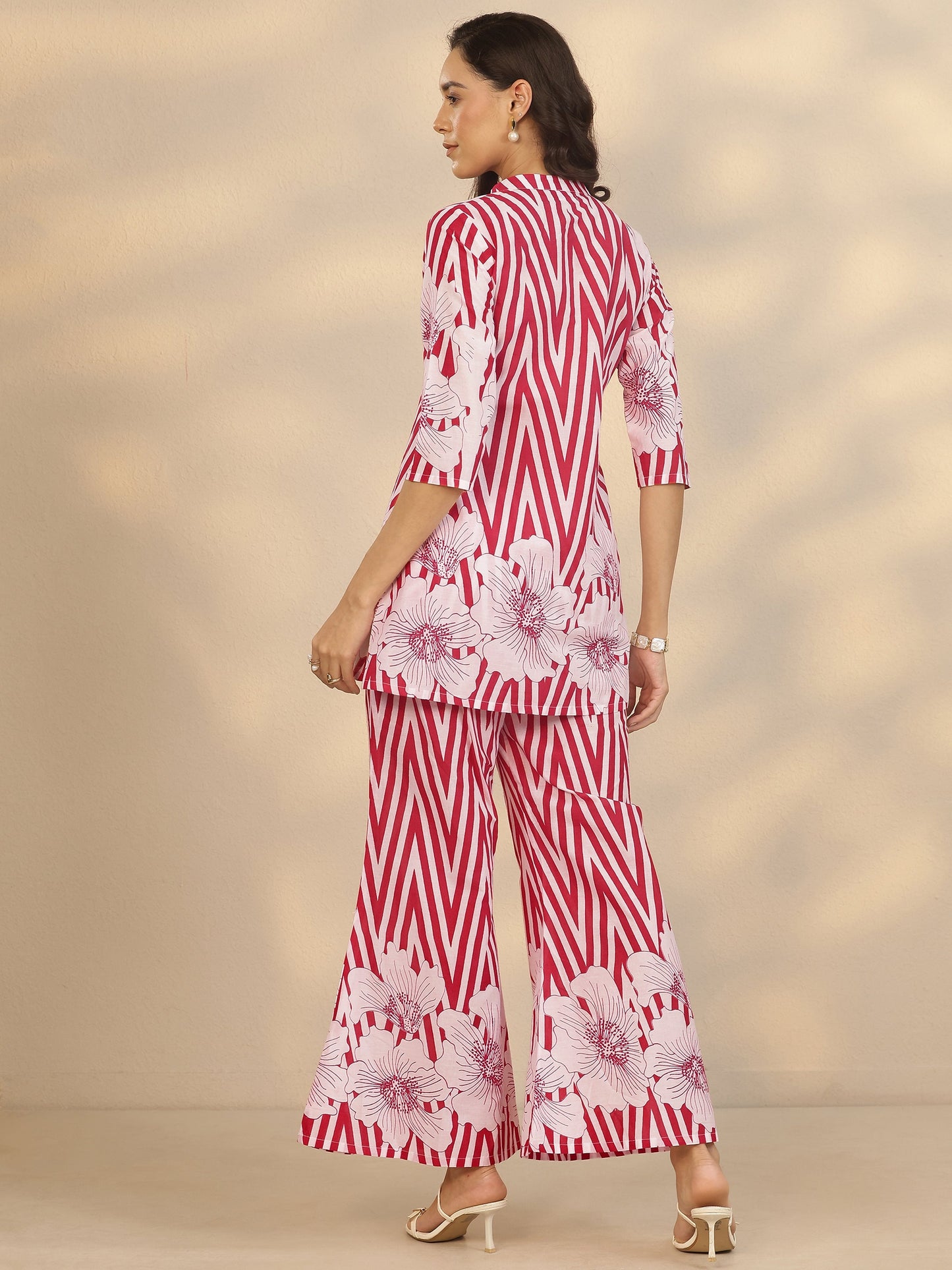 Red Printed Cotton Co-Ord Sets