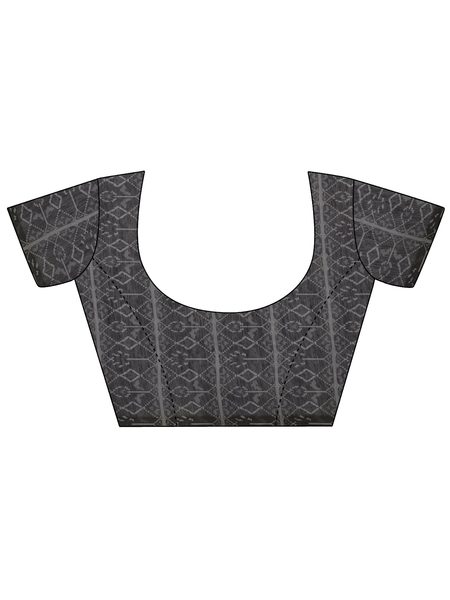 Burgundy Printed Silk Saree With Unstitched Blouse Piece