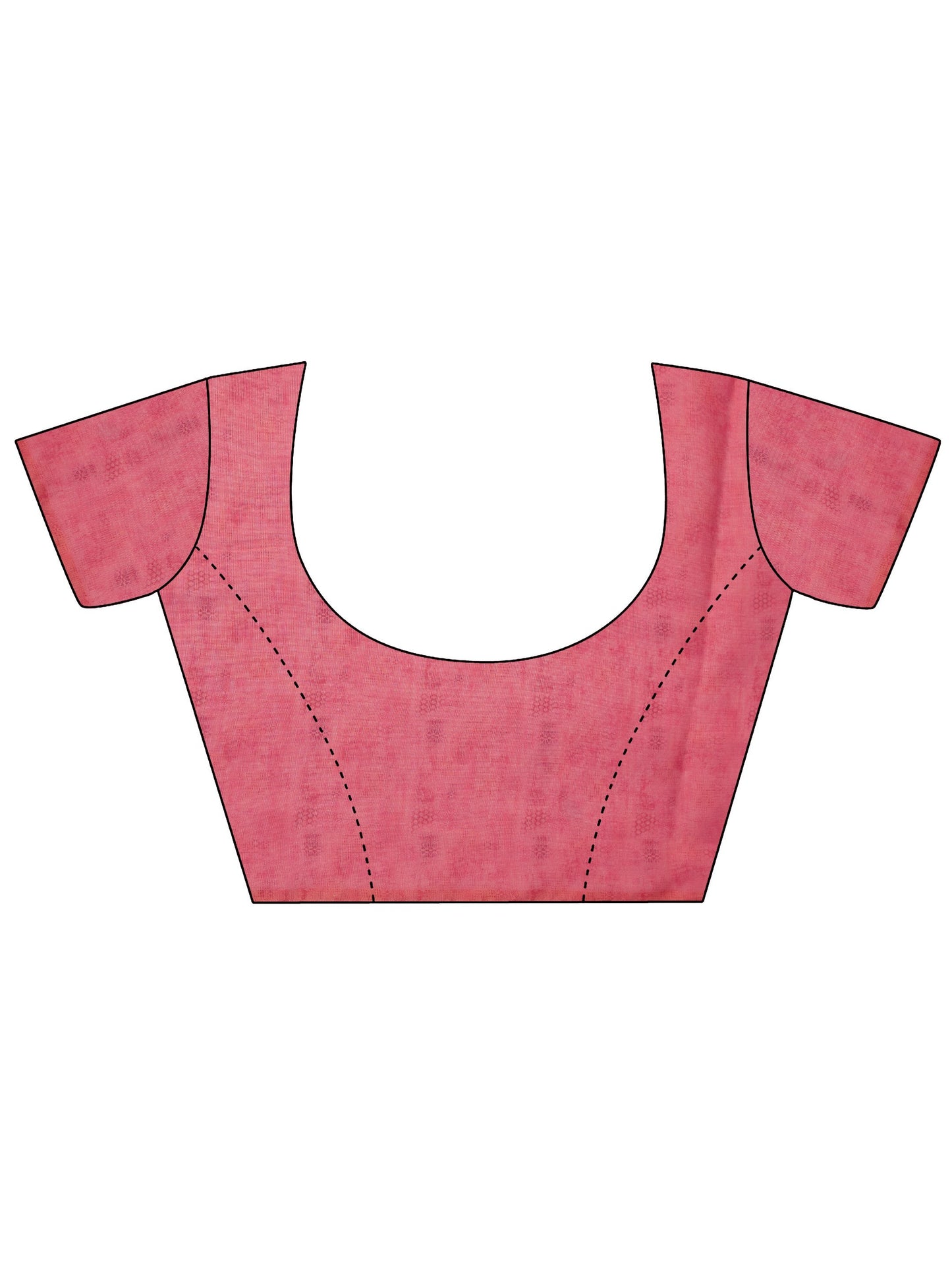 Pink Printed Silk Saree With Unstitched Blouse Piece