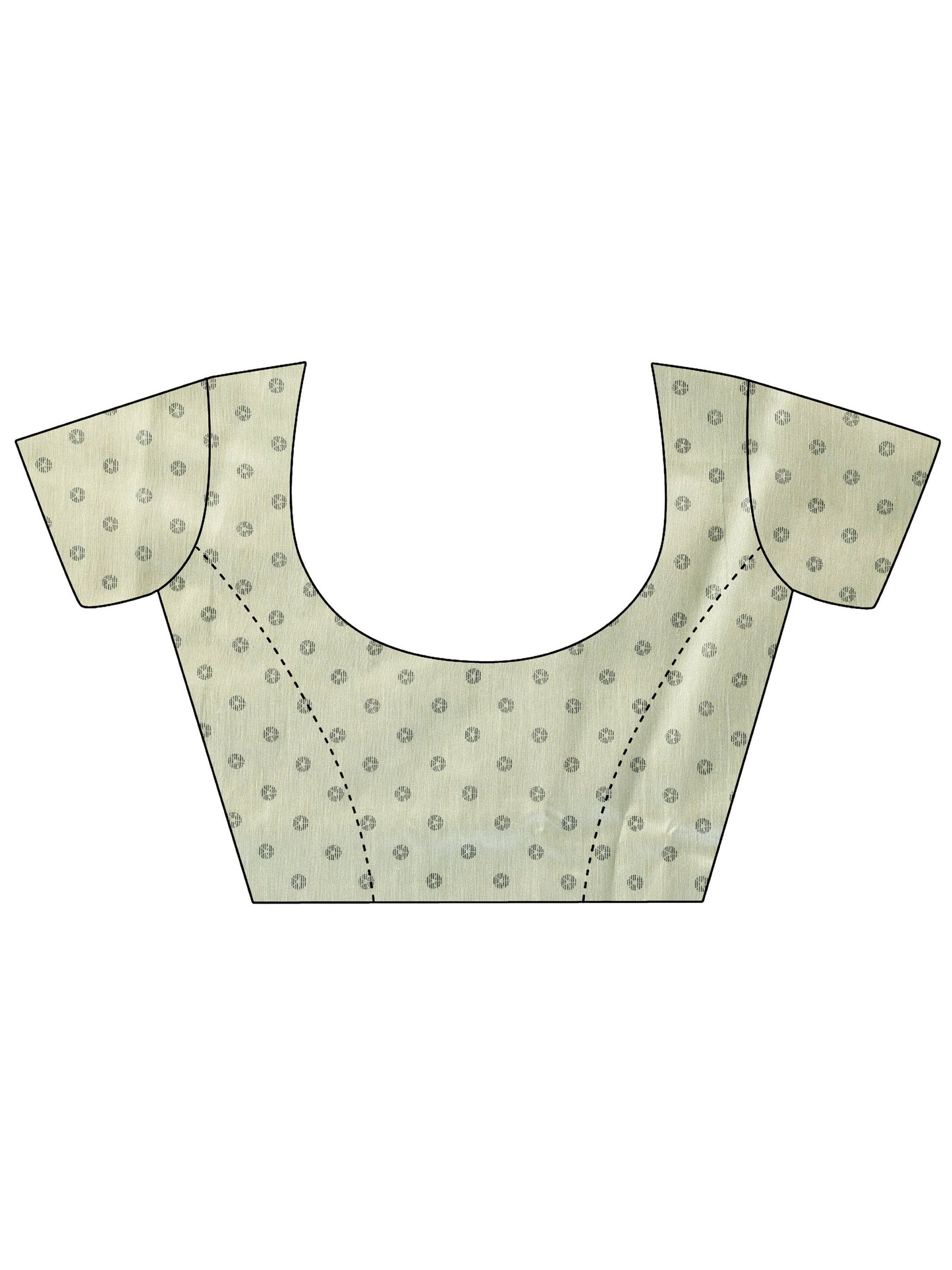 Green Printed Silk Blend Saree With Unstitched Blouse Piece