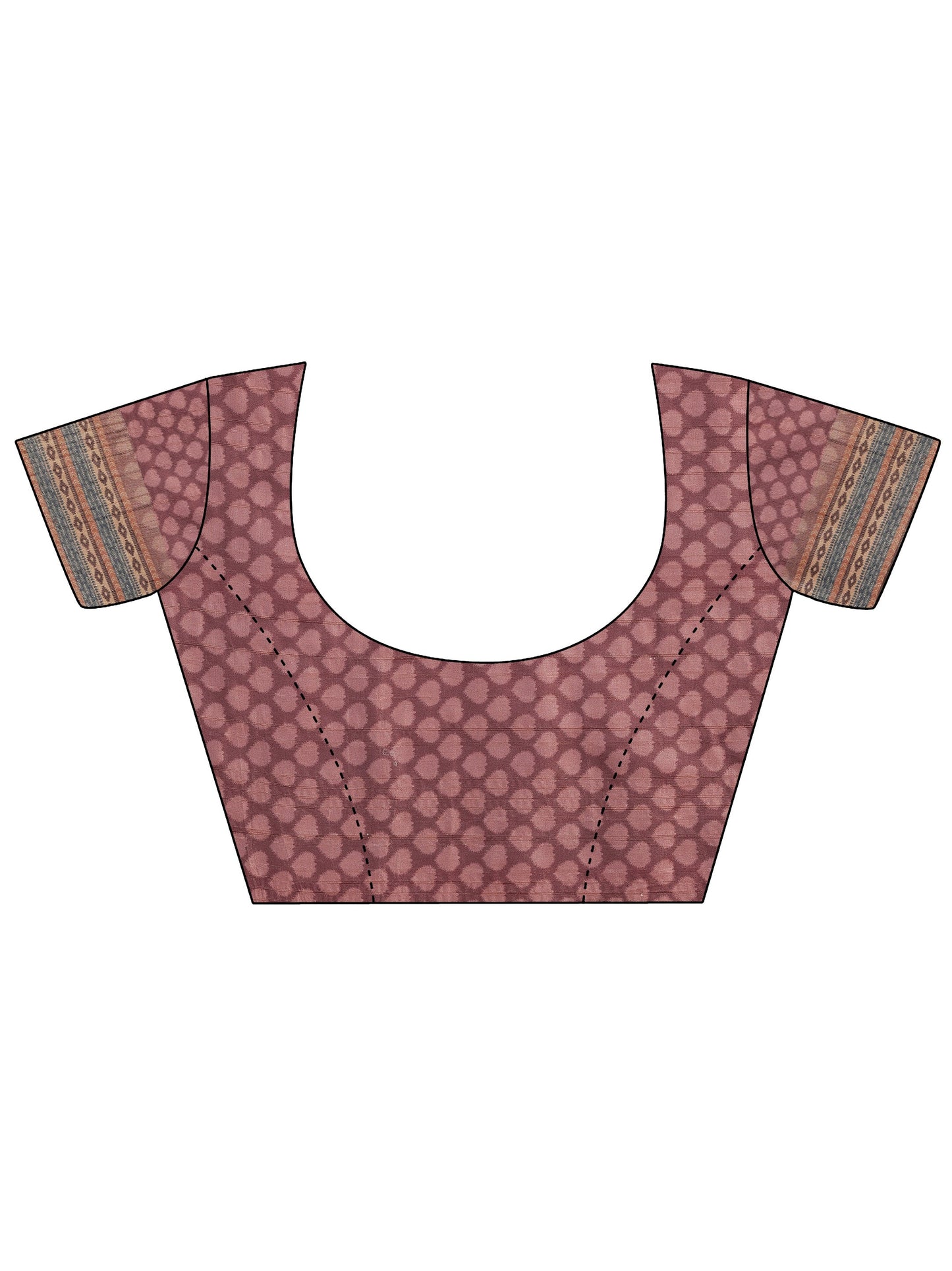 Brown Woven Design Silk Saree With Unstitched Blouse Piece