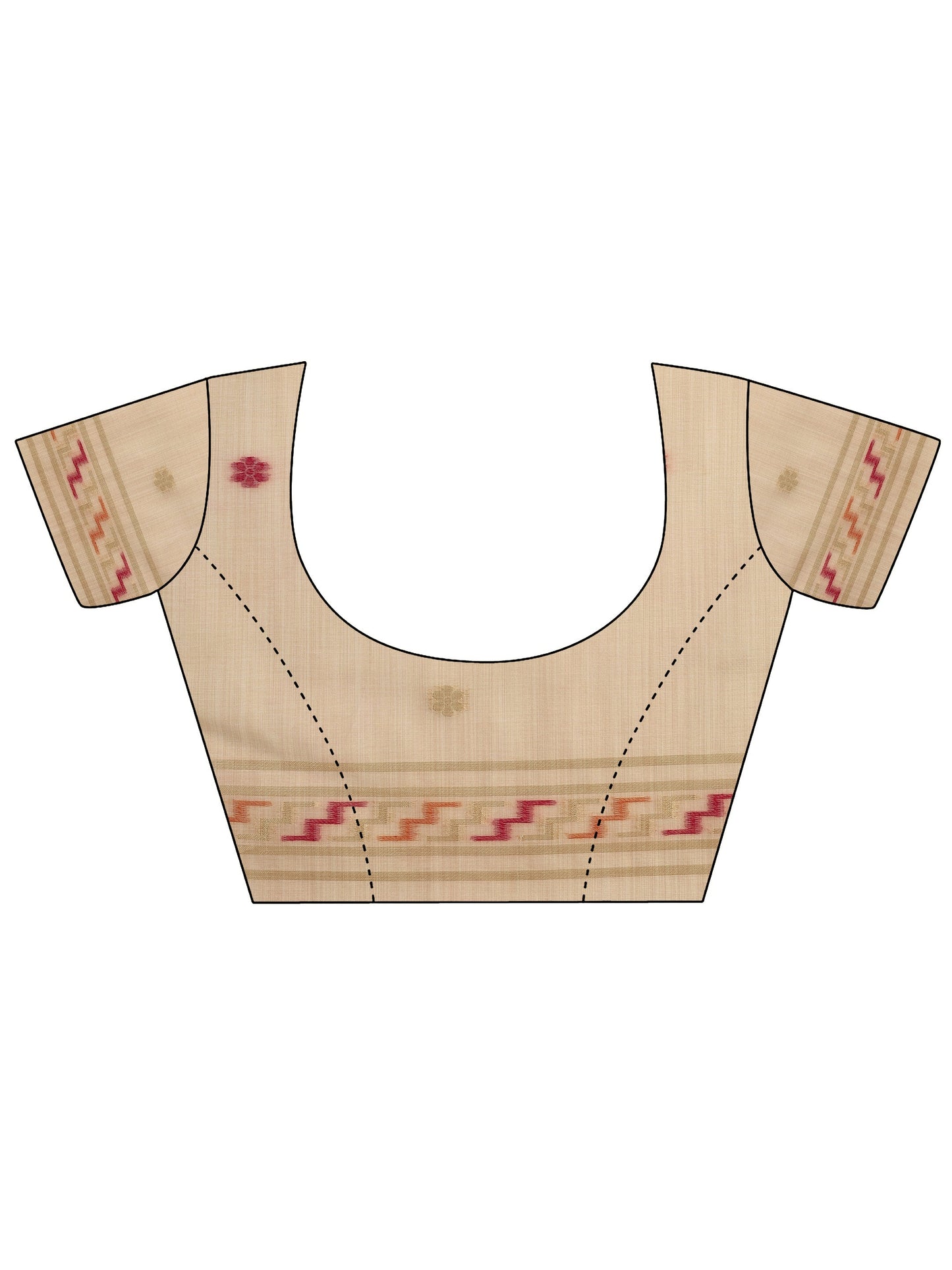 Beige Woven Design Silk Saree With Unstitched Blouse Piece