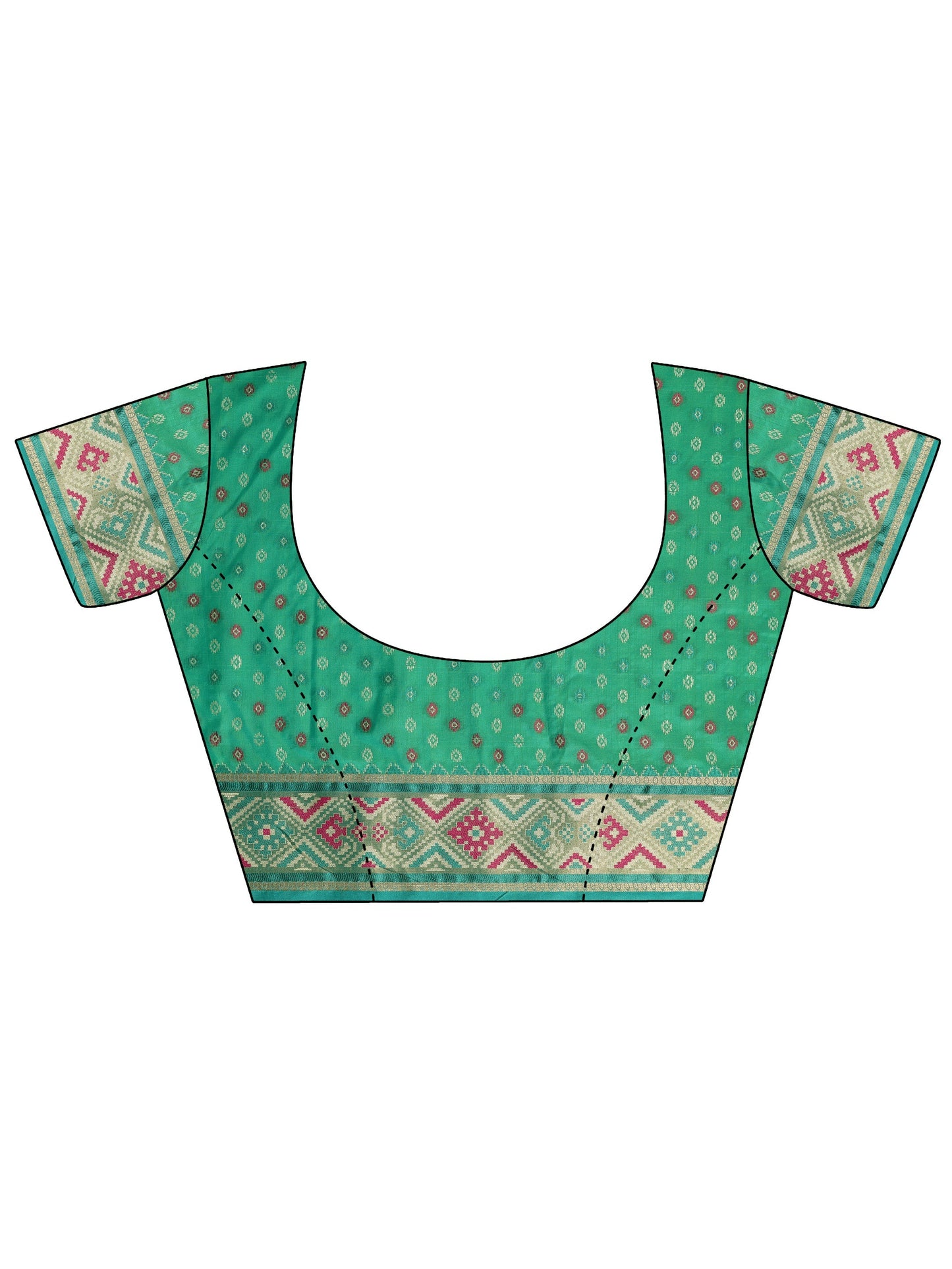 Green Woven Design Silk Saree With Unstitched Blouse Piece