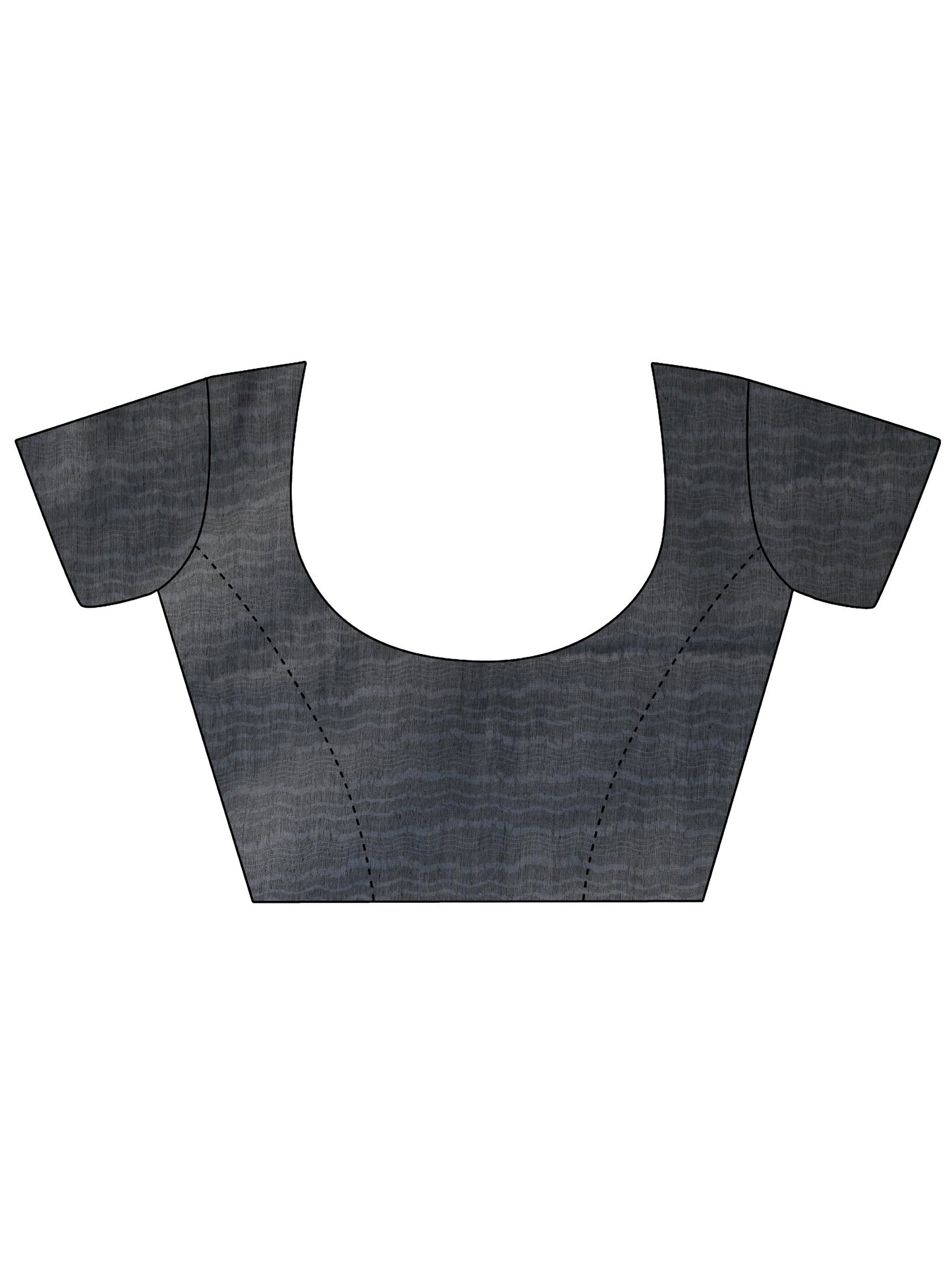 Blue Printed Silk Blend Saree With Unstitched Blouse Piece