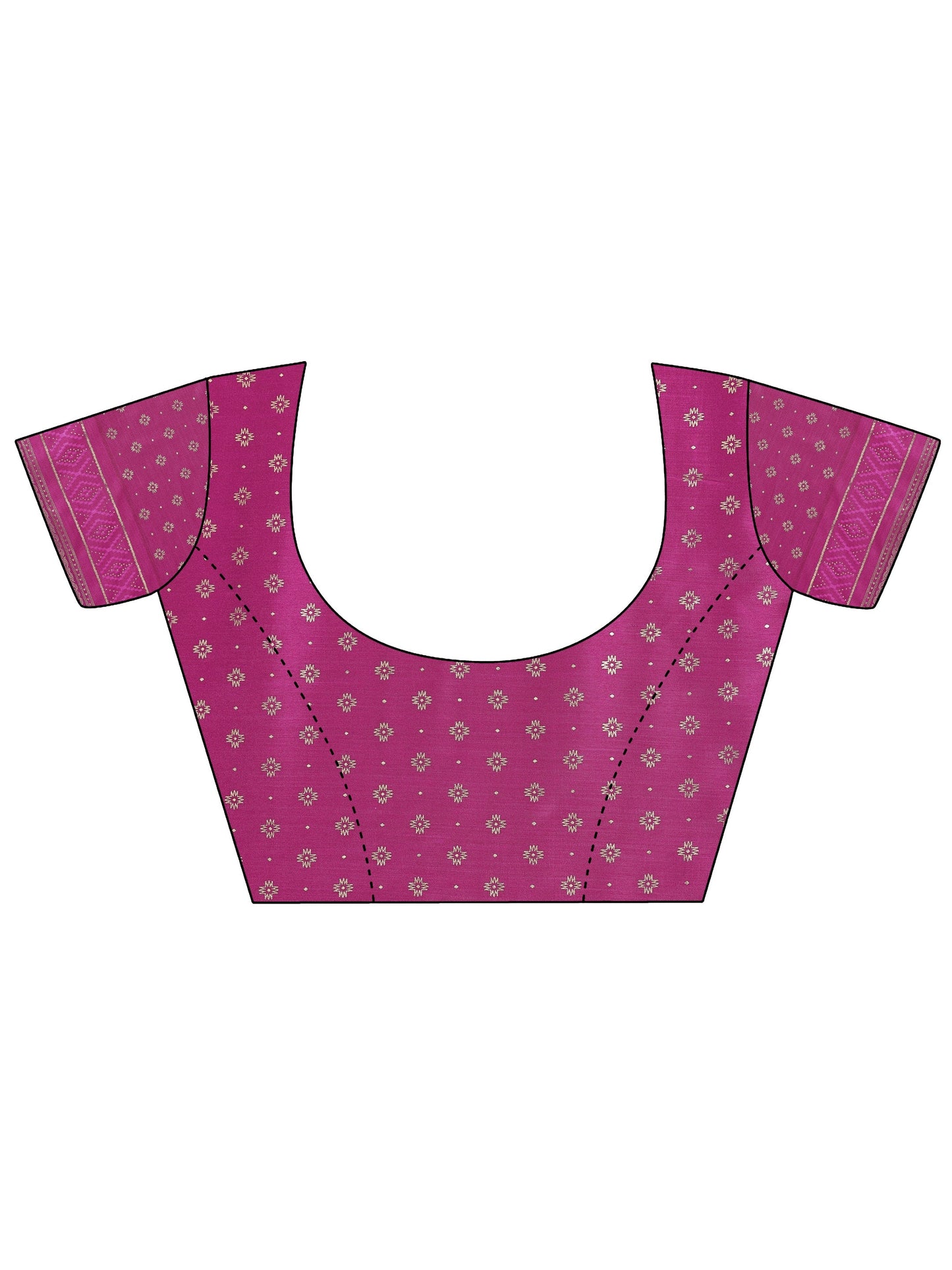 Mustard Printed Silk Blend Saree With Unstitched Blouse Piece