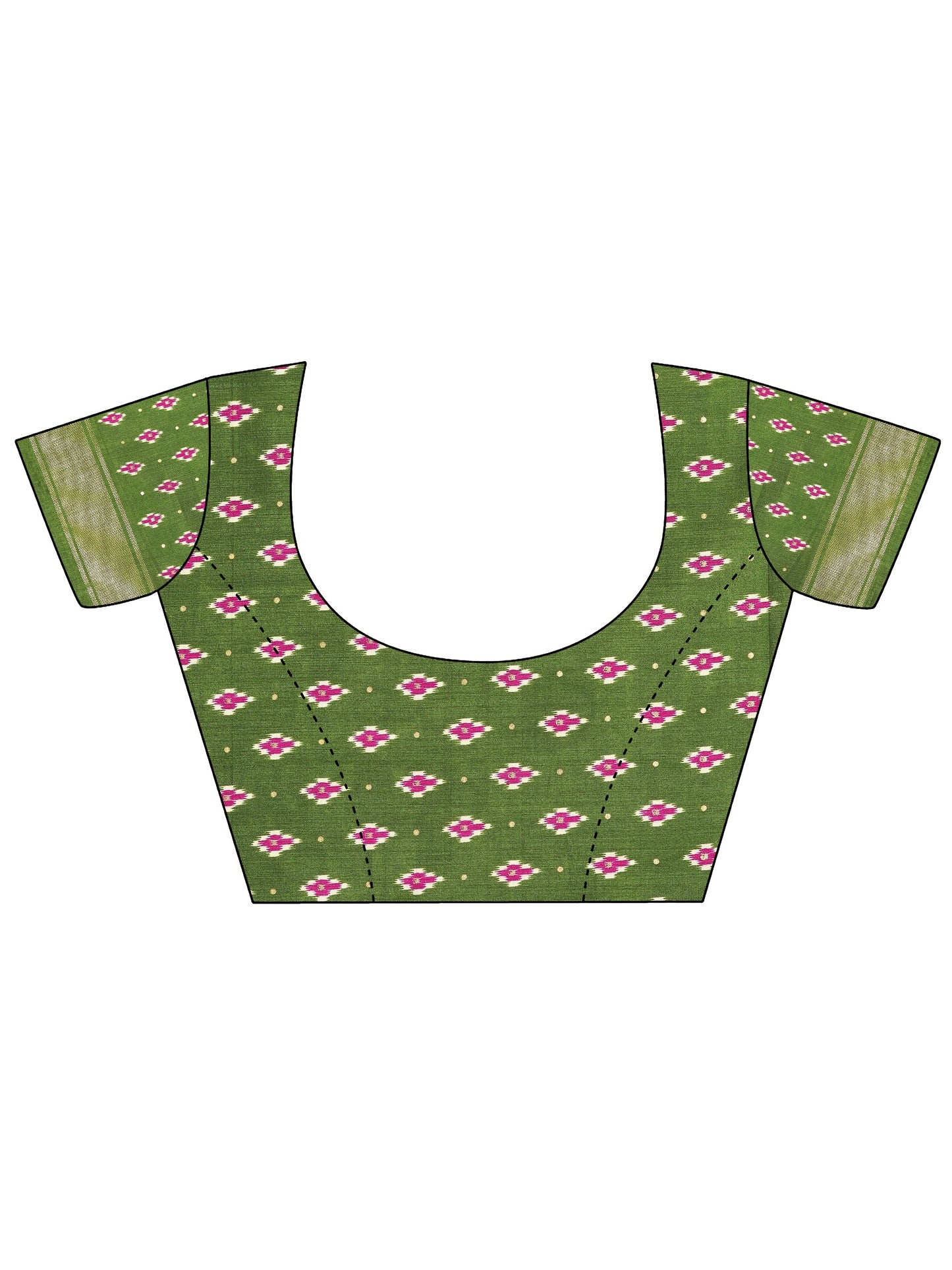 Yellow Kalamkari Printed Silk Blend Saree With Unstitched Blouse Piece