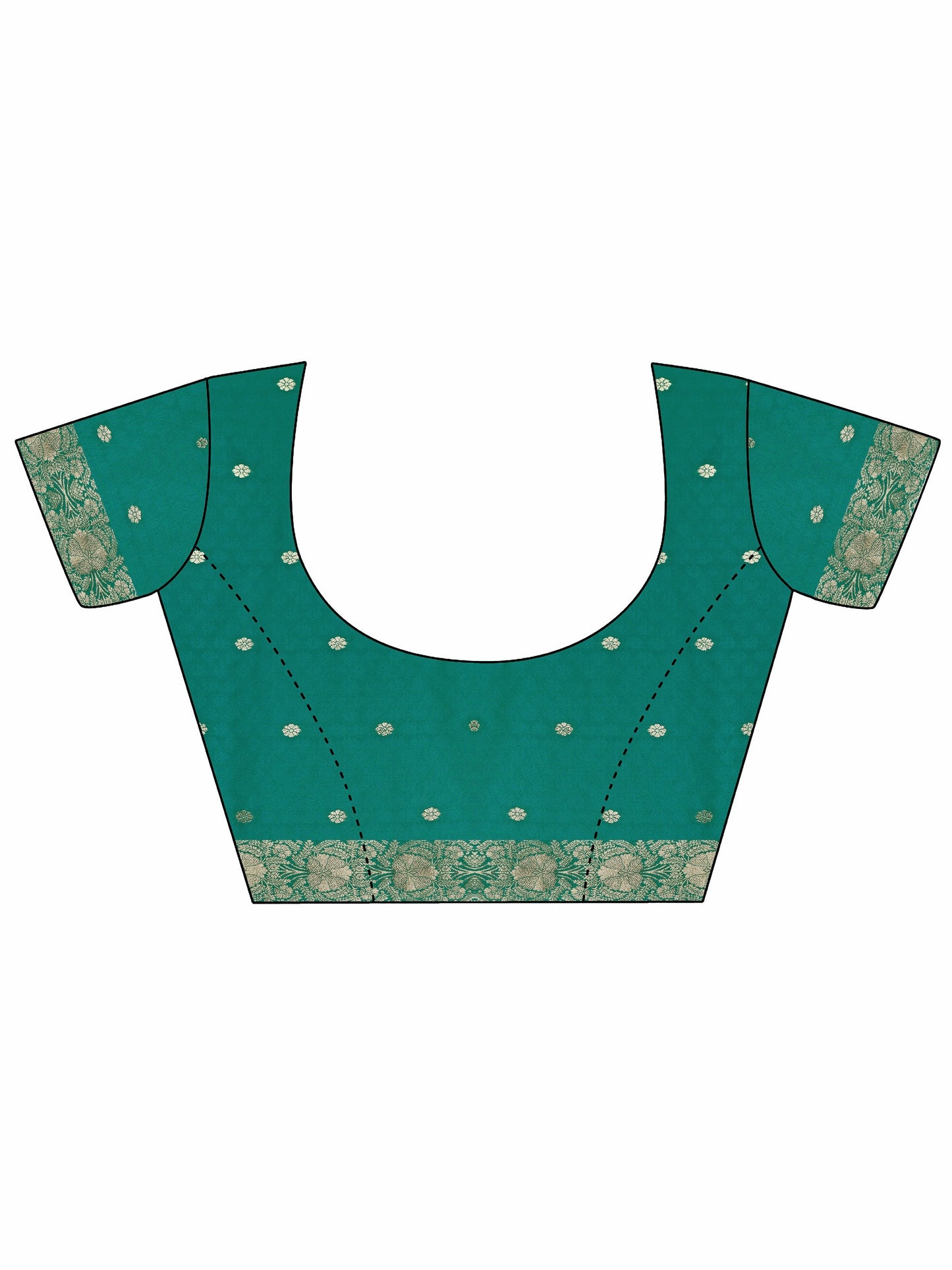 Green Woven Design Silk Blend Saree With Unstitched Blouse Piece