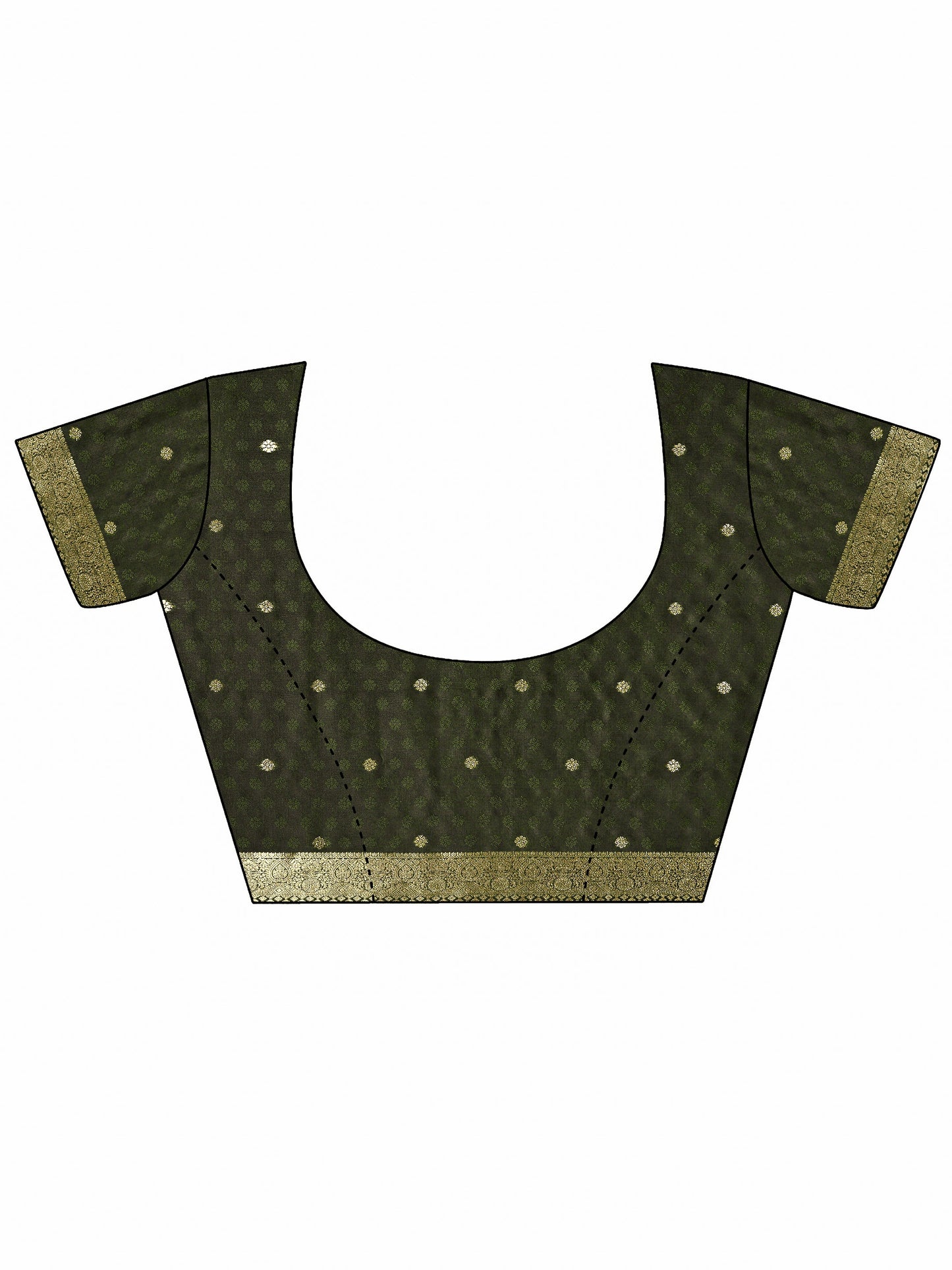 Green Woven Design Silk Blend Saree With Unstitched Blouse Piece