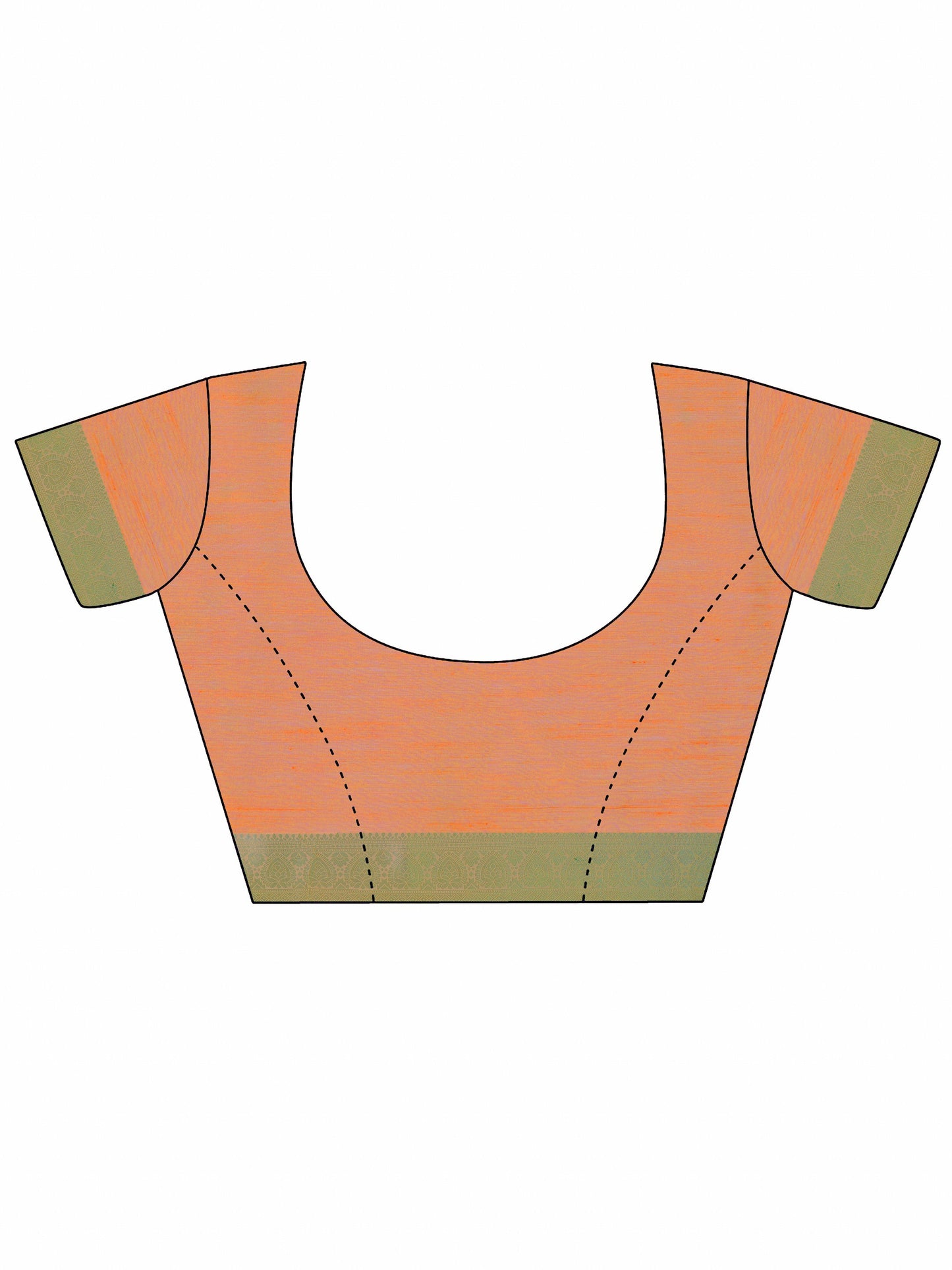 Orange Woven Design Banarasi Silk Blend Saree With Unstitched Blouse Piece