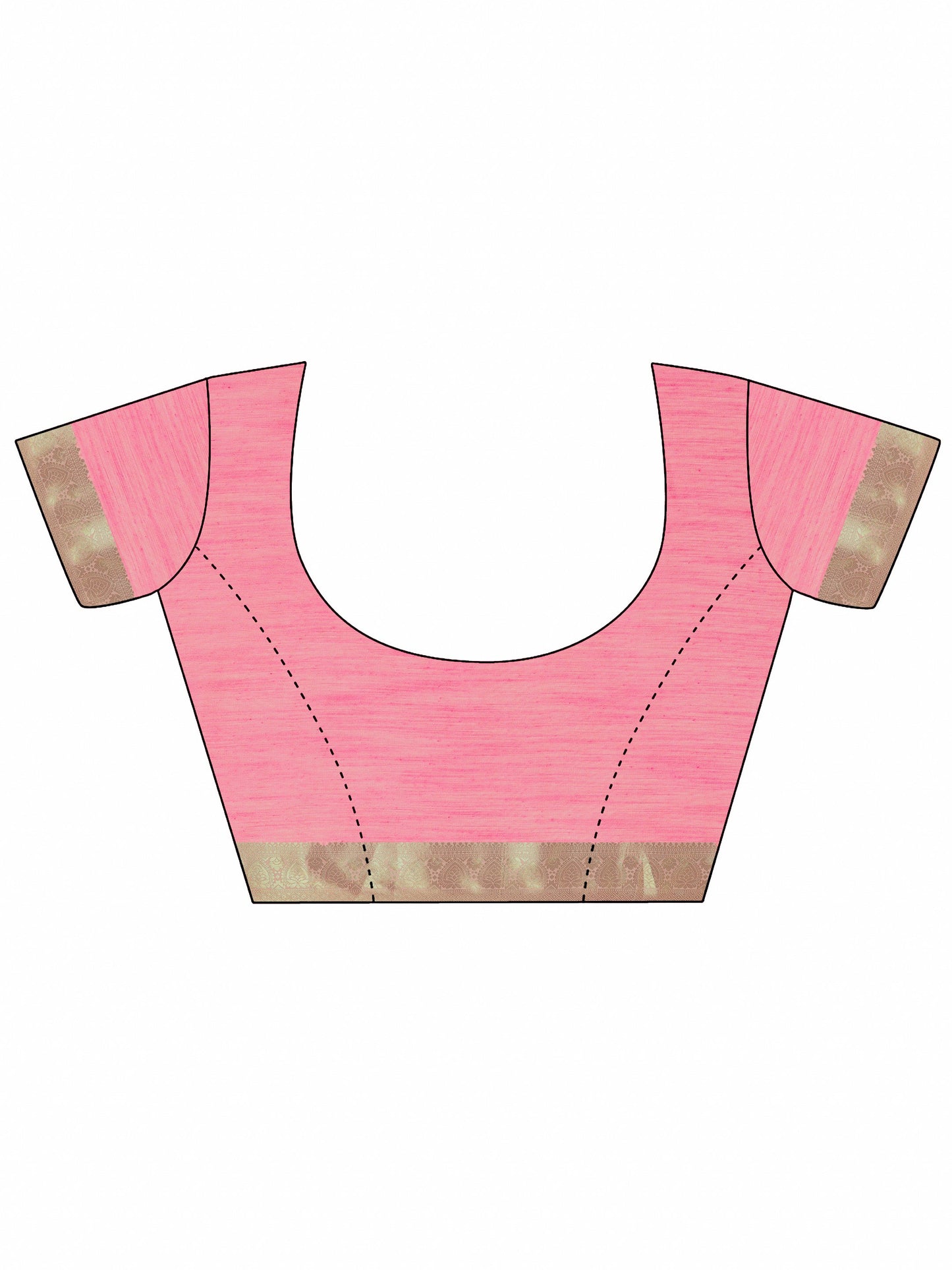 Pink Woven Design Silk Blend Saree With Unstitched Blouse Piece