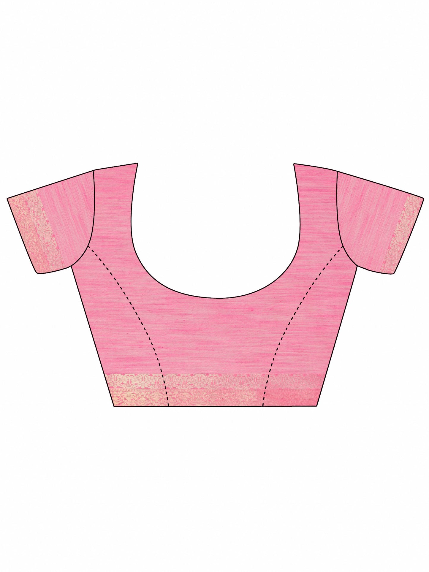 Pink Woven Design Silk Blend Saree With Unstitched Blouse Piece