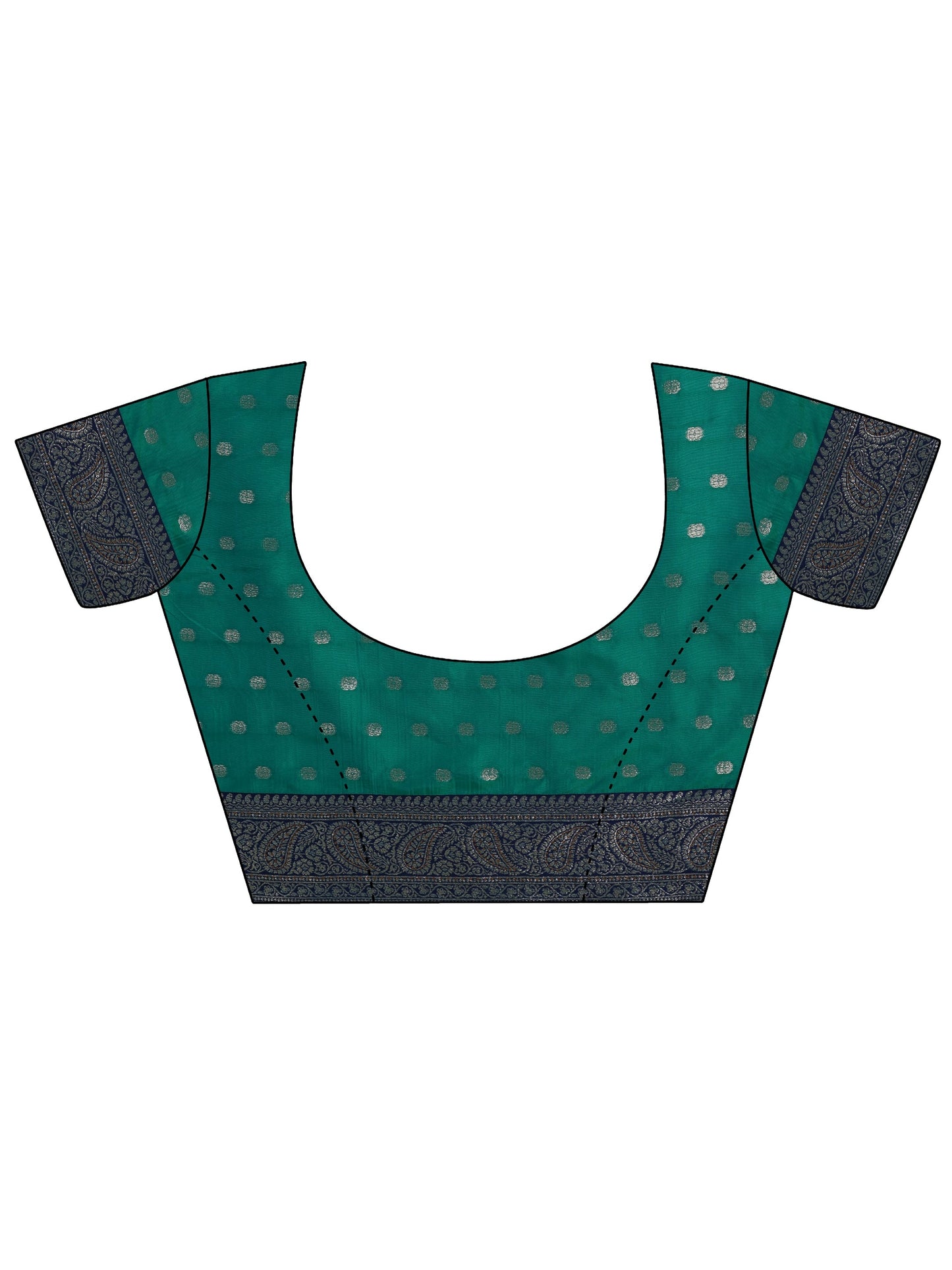 Green Woven Design Banarasi Silk Blend Saree With Unstitched Blouse Piece