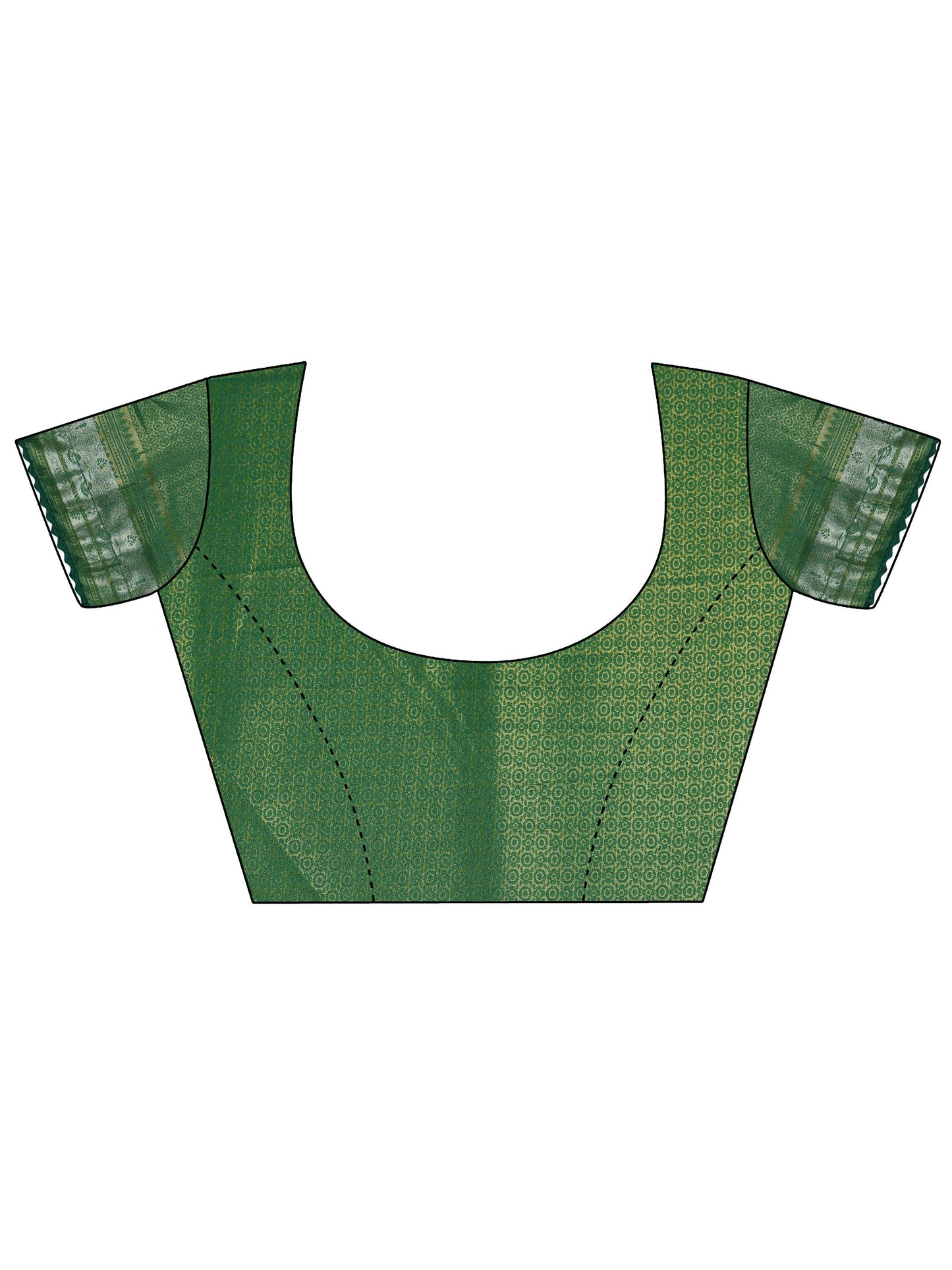 Green Woven Design Banarasi Silk Blend Saree With Unstitched Blouse Piece