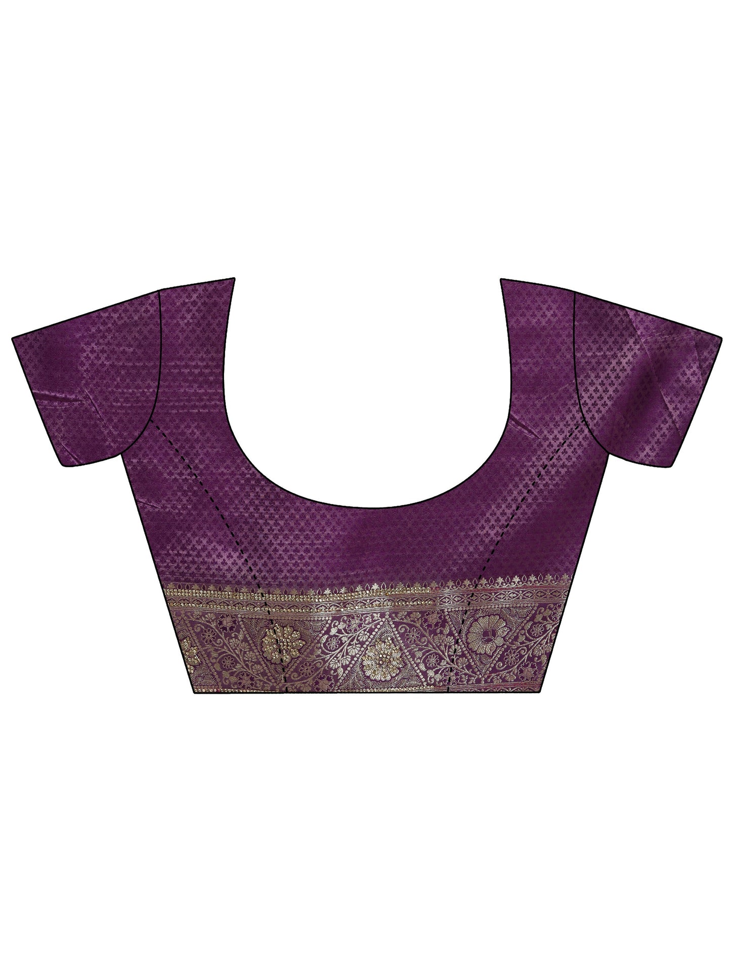 Purple Woven Design Silk Blend Saree With Unstitched Blouse Piece