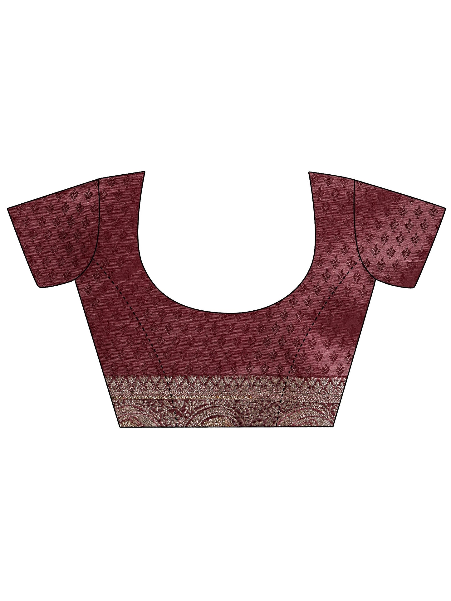 Mauve Woven Design Banarasi Silk Blend Saree With Unstitched Blouse Piece