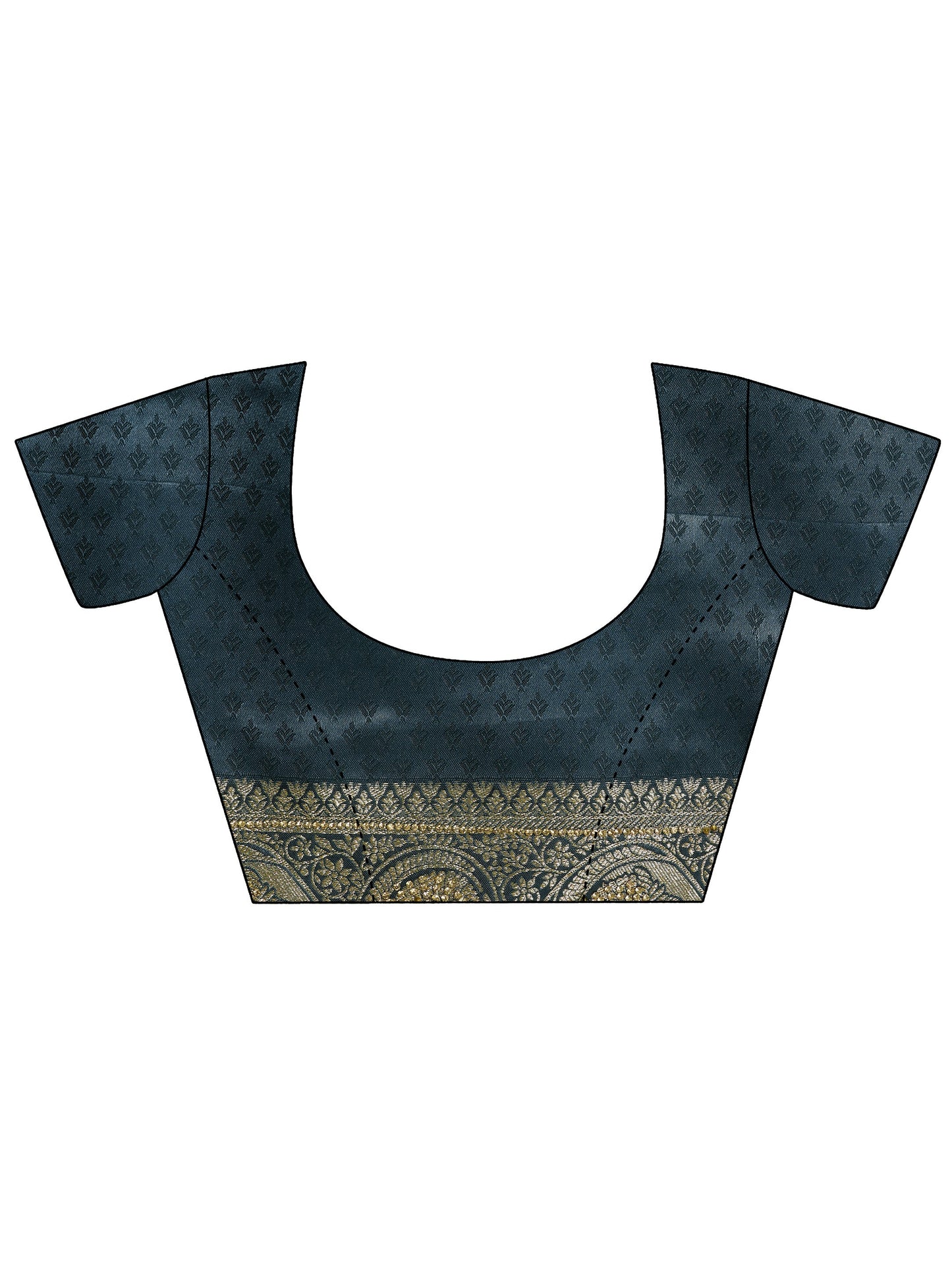 Blue Woven Design Banarasi Silk Blend Saree With Unstitched Blouse Piece