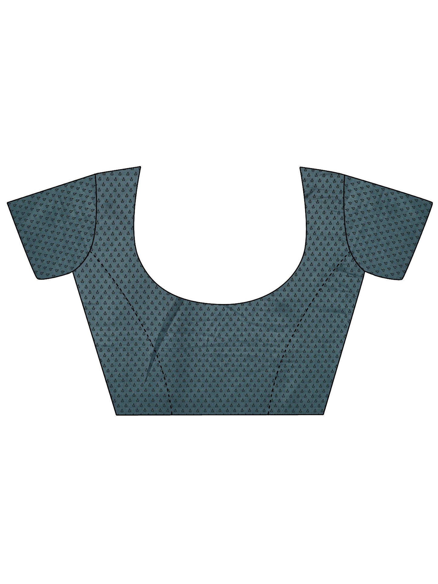 Blue  Silk Blend Saree With Unstitched Blouse Piece