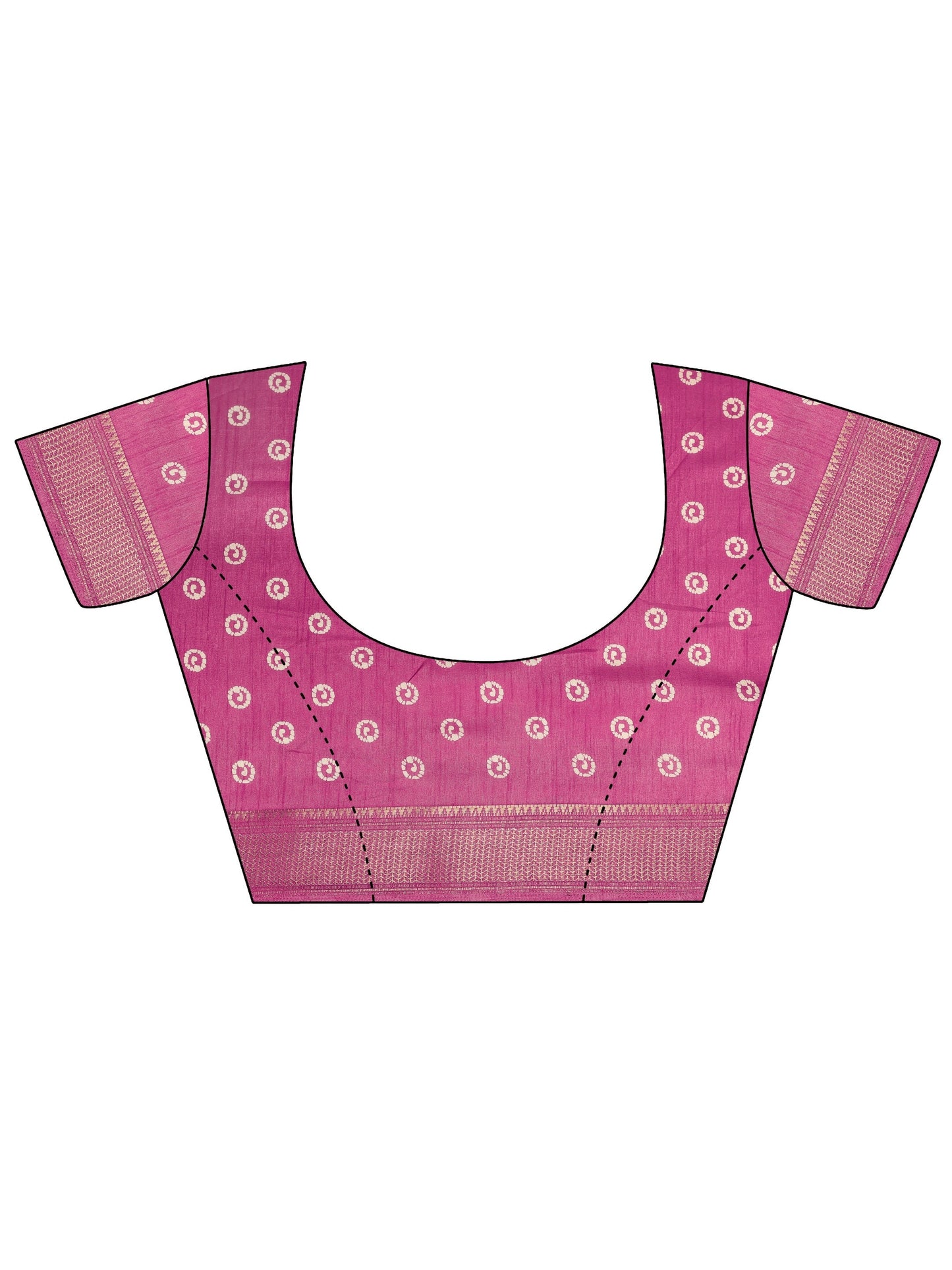 Lavender Printed Silk Blend Saree With Unstitched Blouse Piece