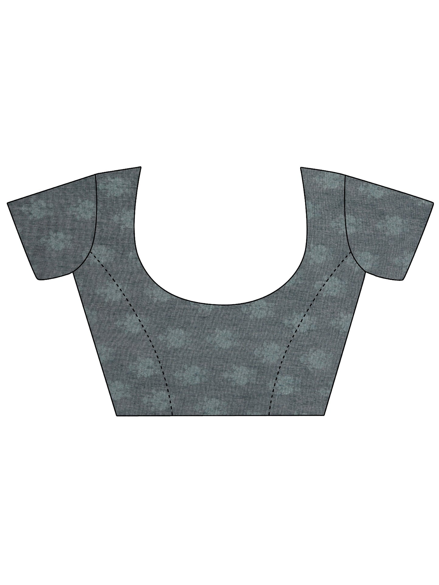 Green Printed Silk Blend Saree With Unstitched Blouse Piece