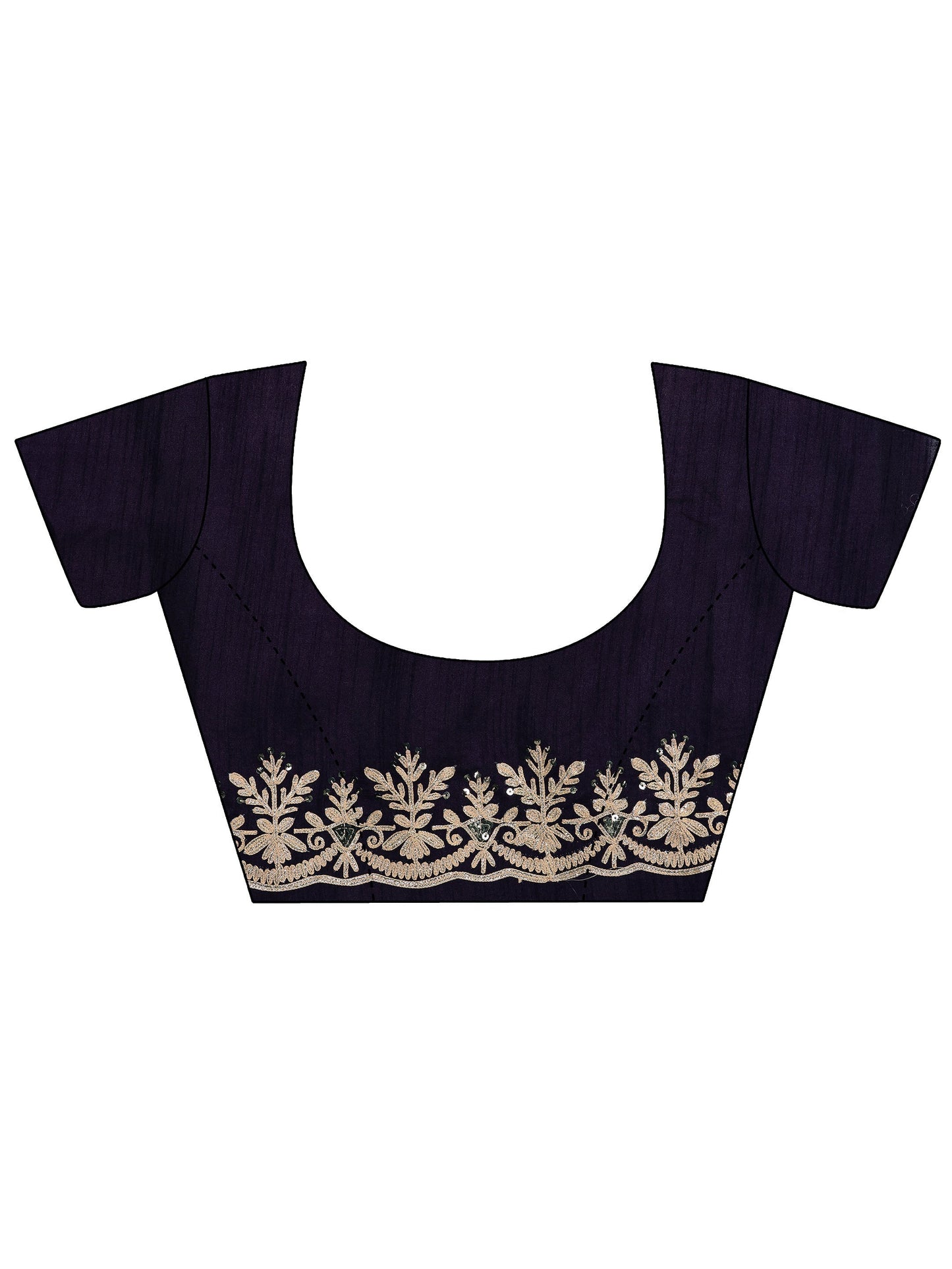 Lavender Embroidered Organza Saree With Unstitched Blouse Piece