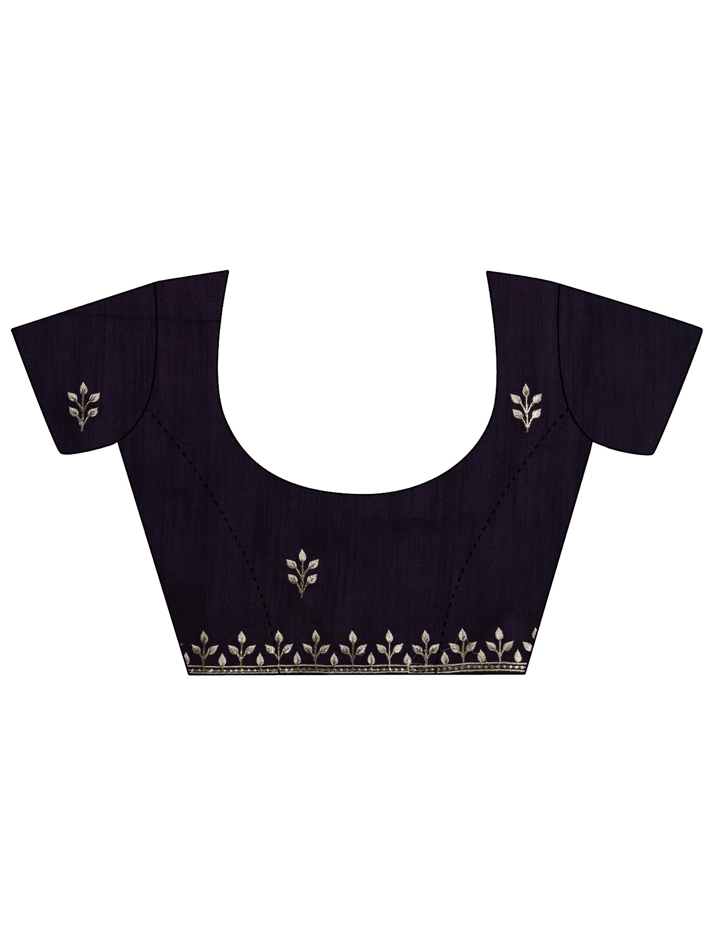 Lavender Embroidered Jimmy Choo Organza Saree With Unstitched Blouse Piece