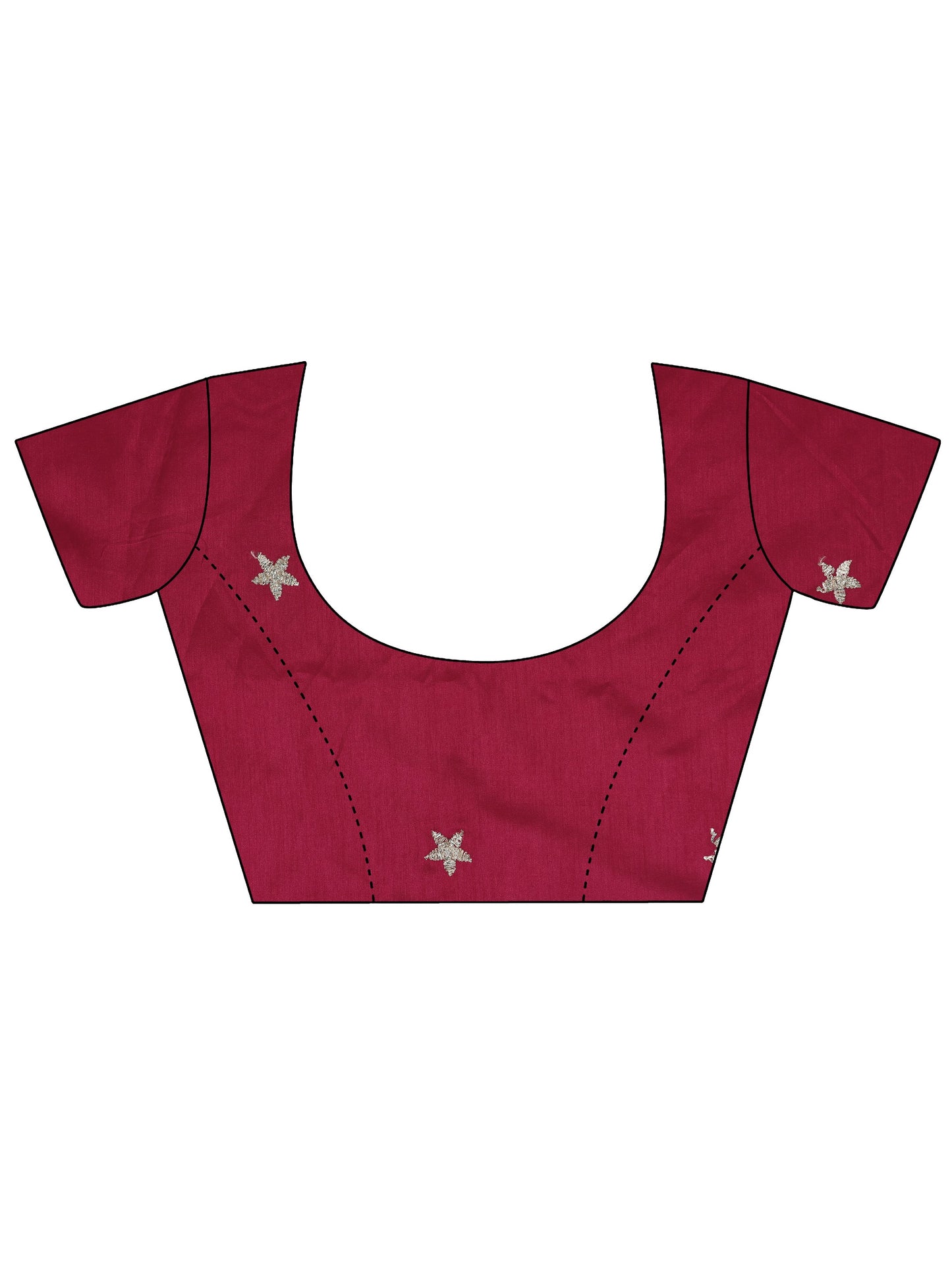 Pink Embellished Crepe Saree With Unstitched Blouse Piece