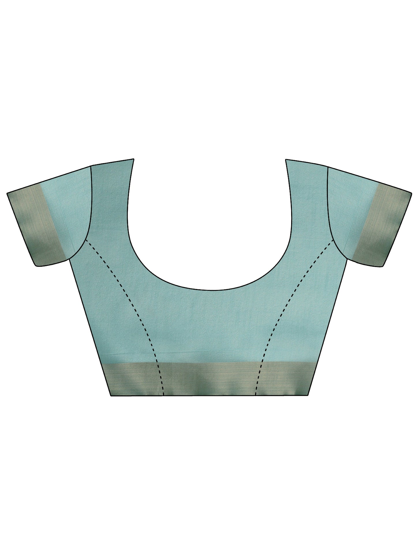 Blue Embellished Nylon Saree With Unstitched Blouse Piece