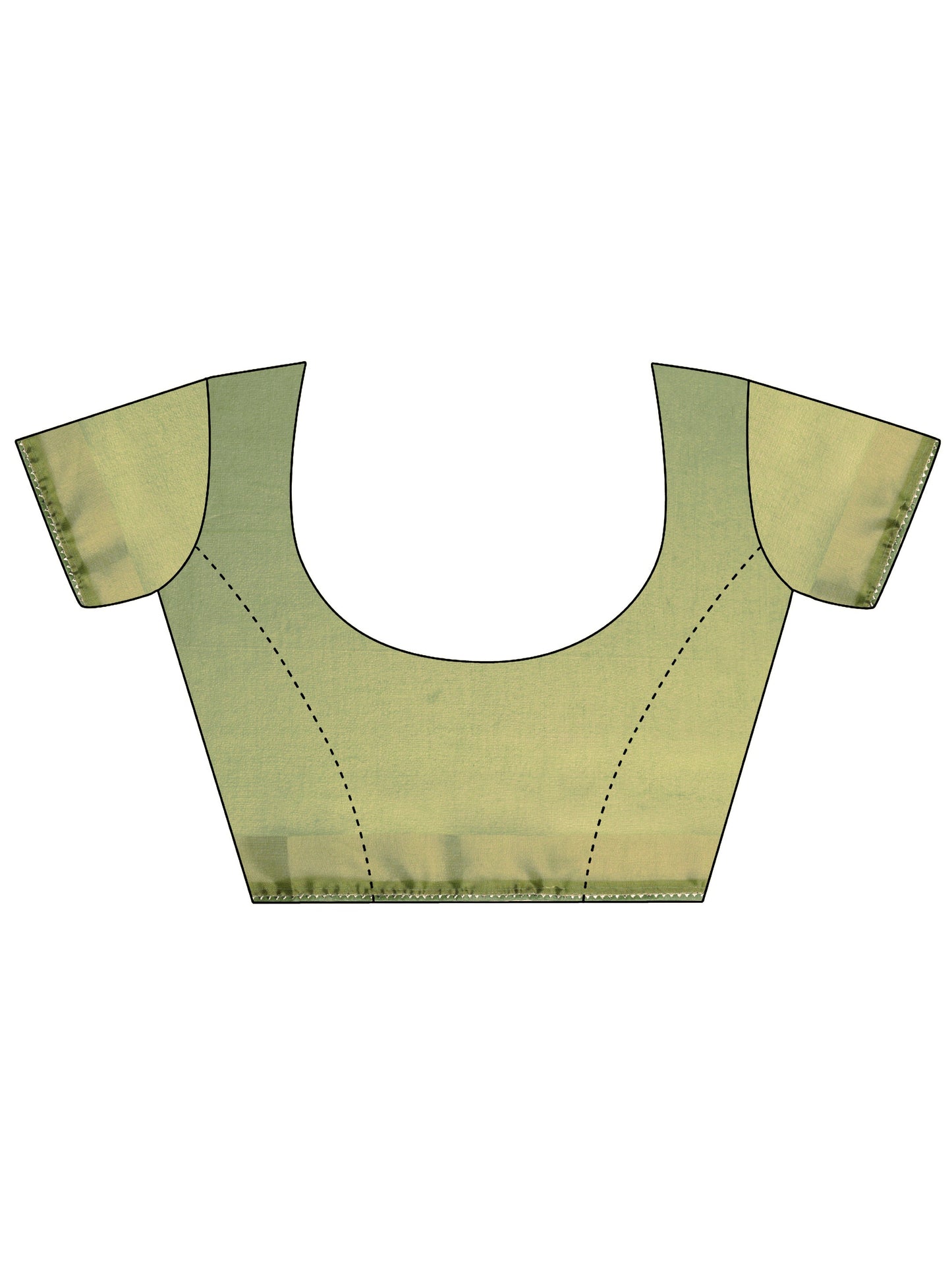 Green Embellished Nylon Saree With Unstitched Blouse Piece