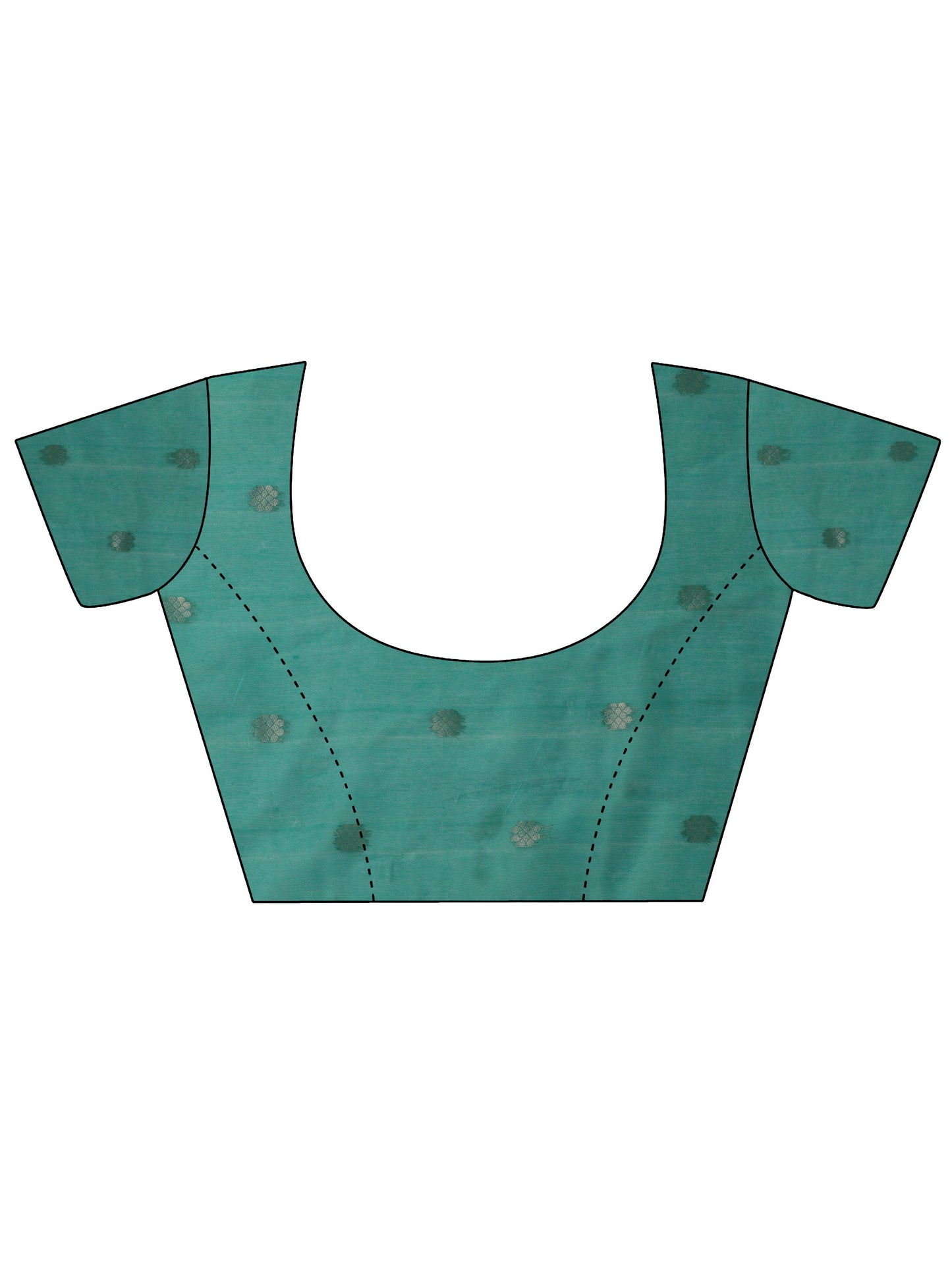 Blue Printed Silk Blend Saree With Unstitched Blouse Piece