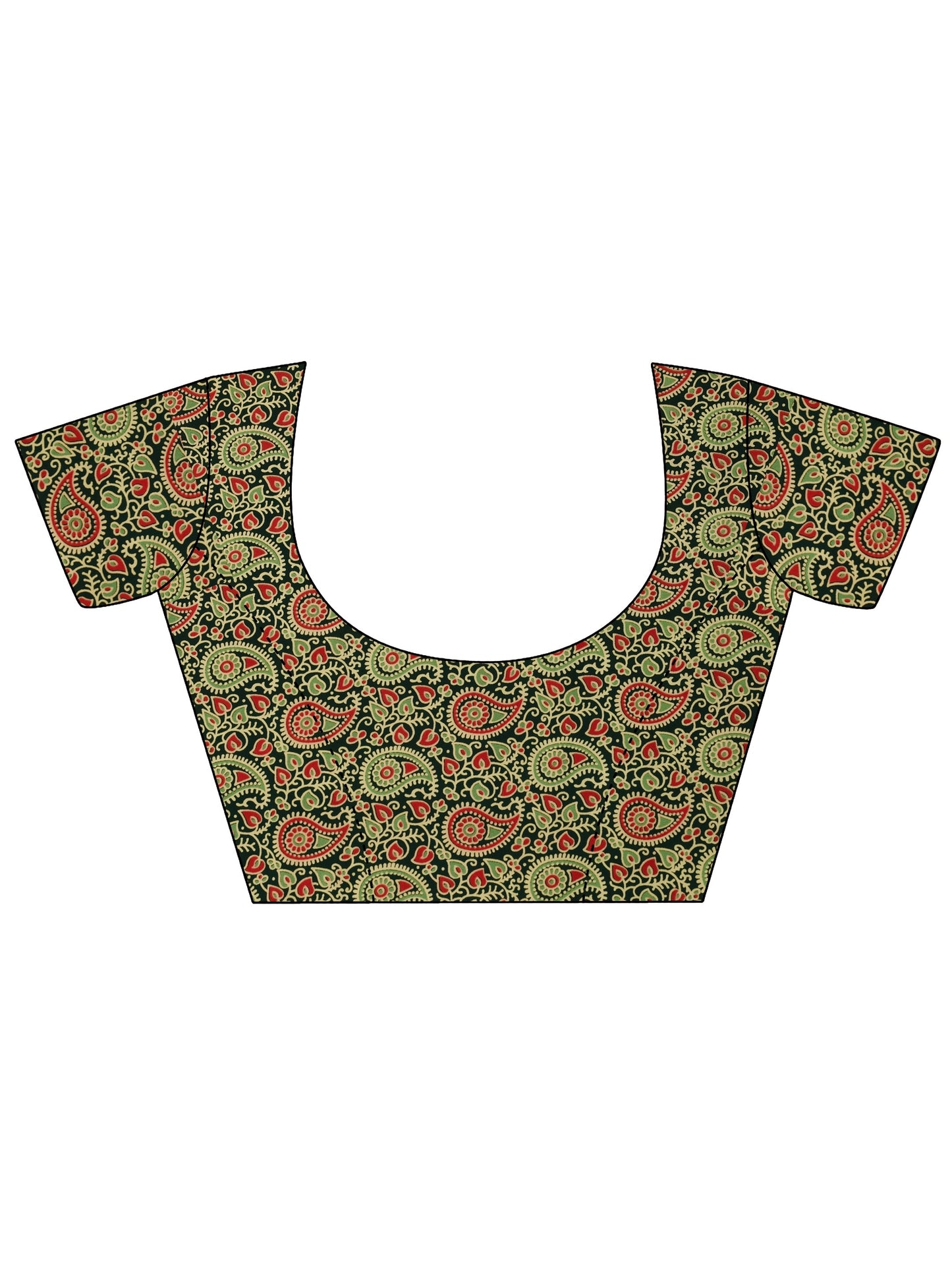 Green Solid Satin Saree With Unstitched Blouse Piece