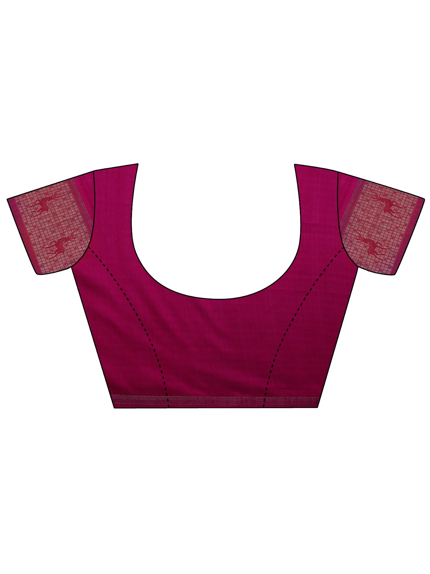 Pink Printed Georgette Saree With Unstitched Blouse Piece