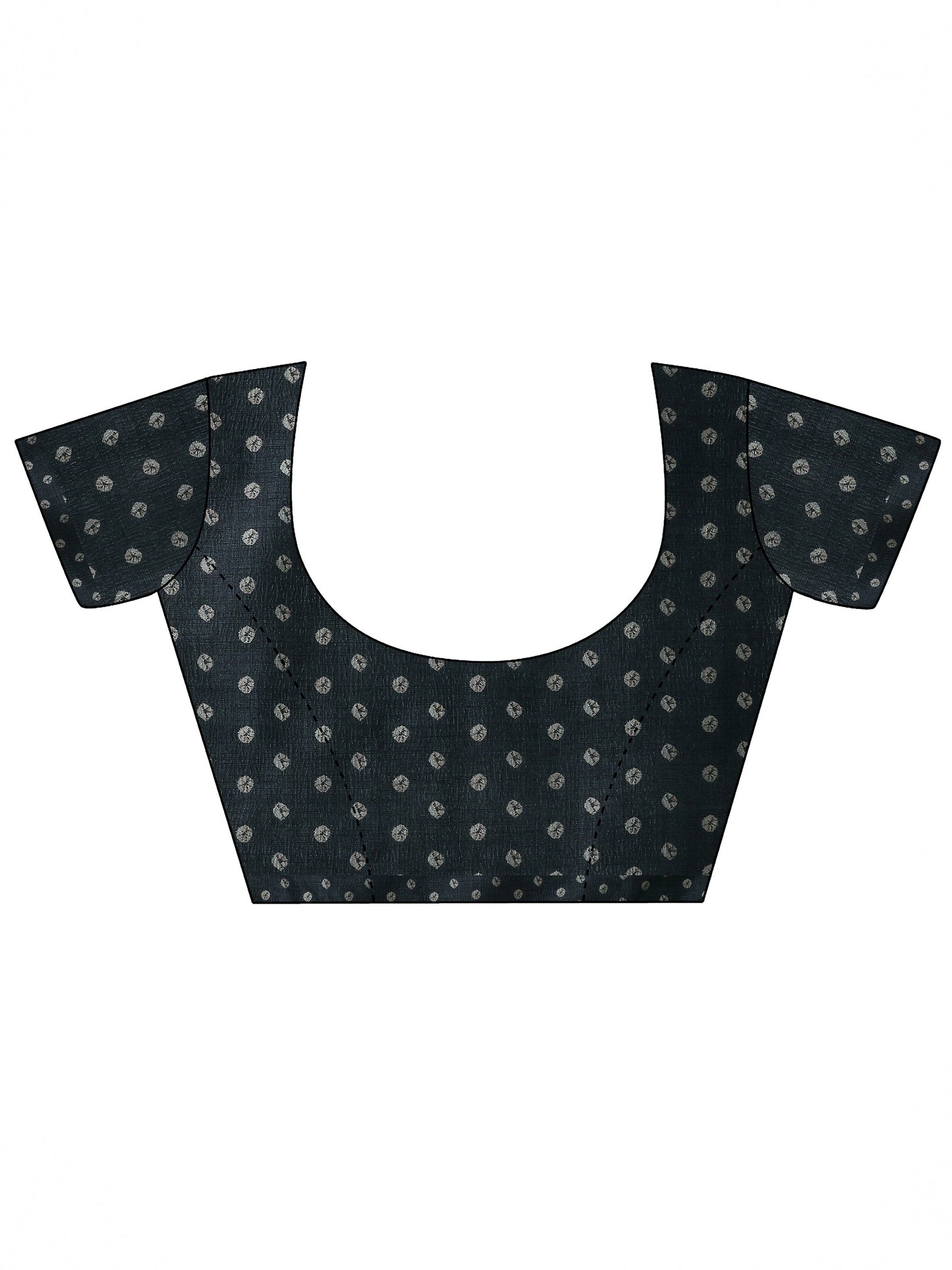 Grey Bandhani Printed Silk Blend Saree With Unstitched Blouse Piece