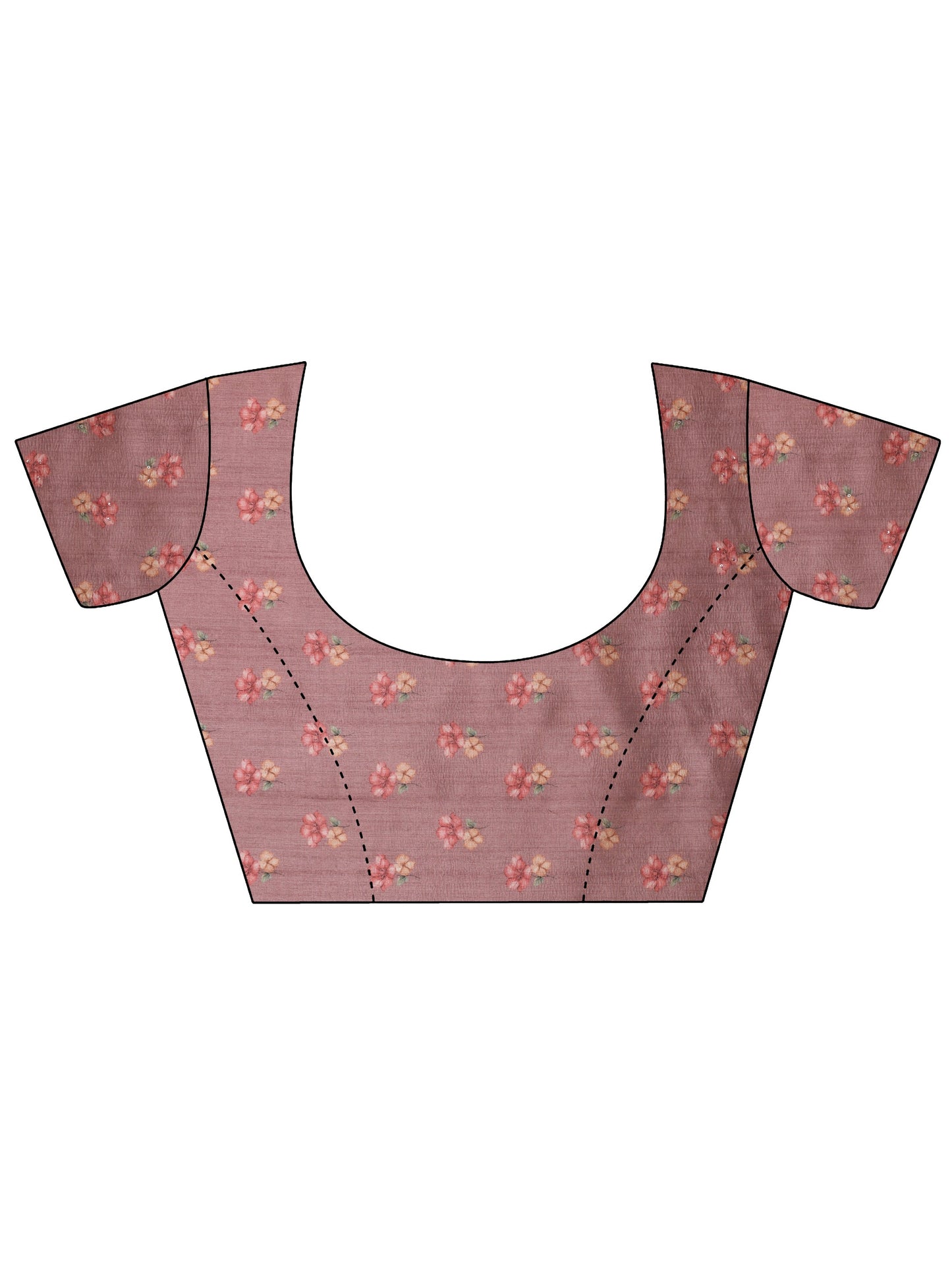 Pink Embellished Silk Blend Saree With Unstitched Blouse Piece