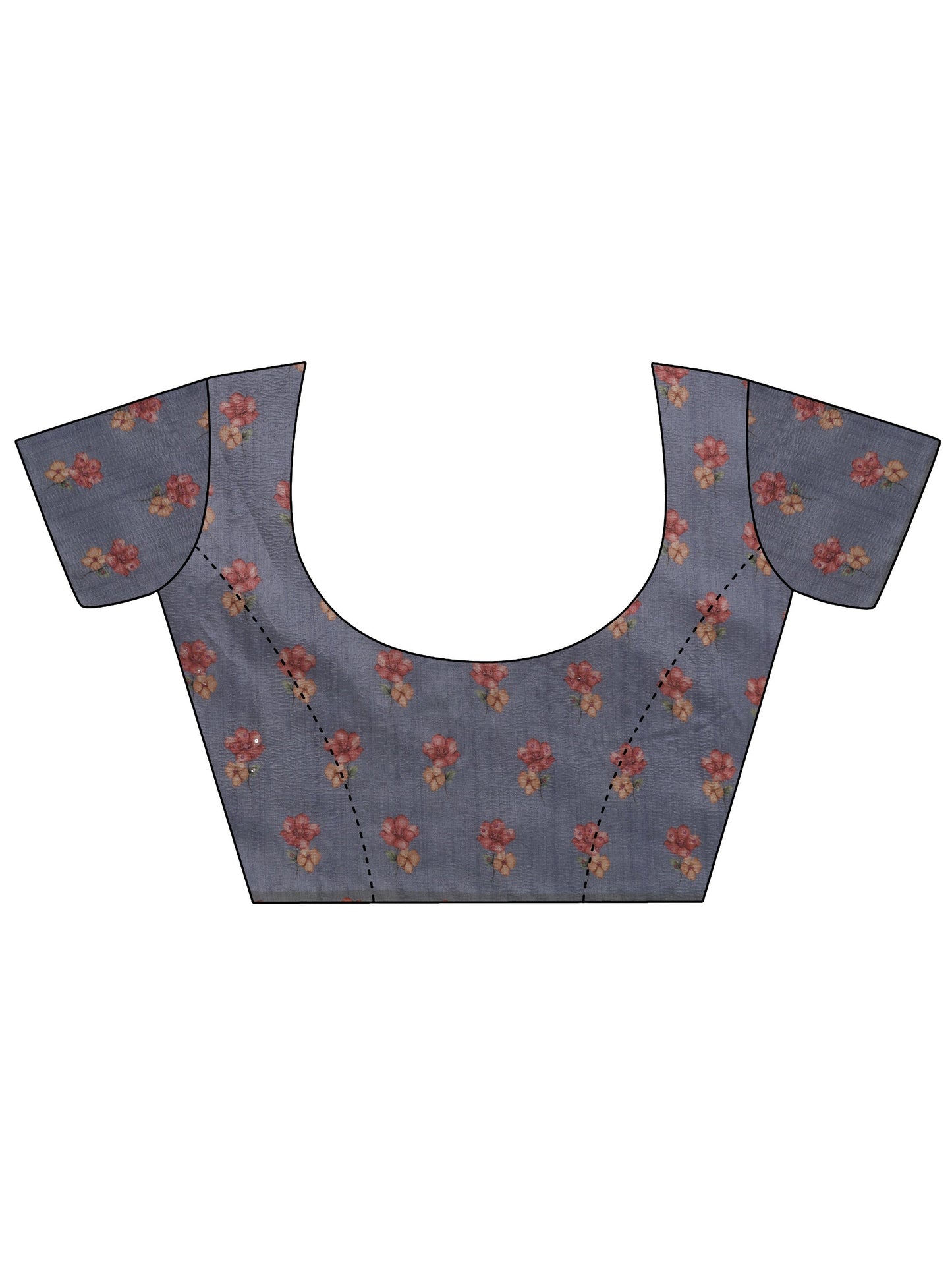 Lavender Embellished Silk Blend Saree With Unstitched Blouse Piece