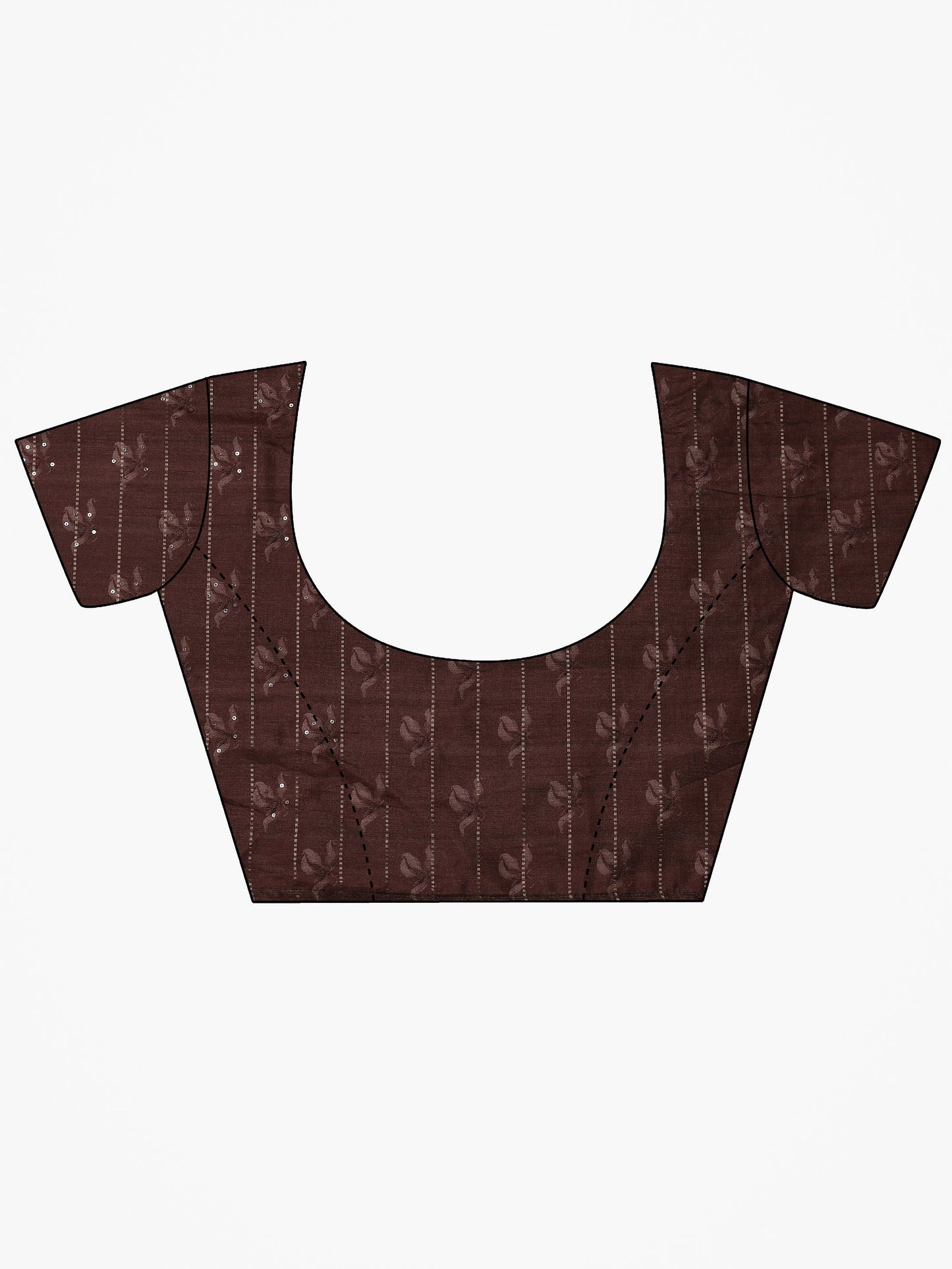 Beige Printed Silk Blend Saree With Unstitched Blouse Piece