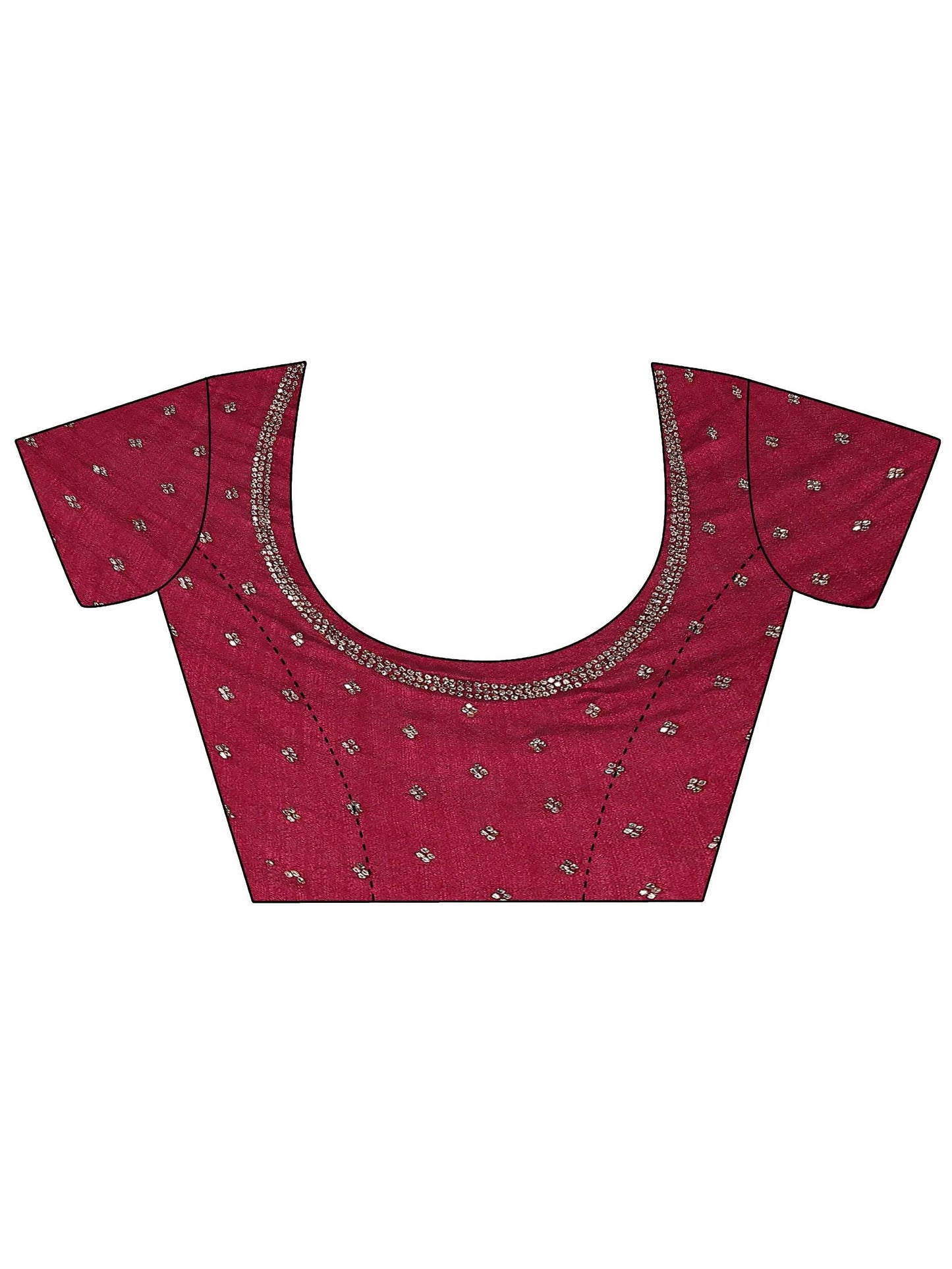 Blue Solid Silk Blend Saree With Unstitched Blouse Piece