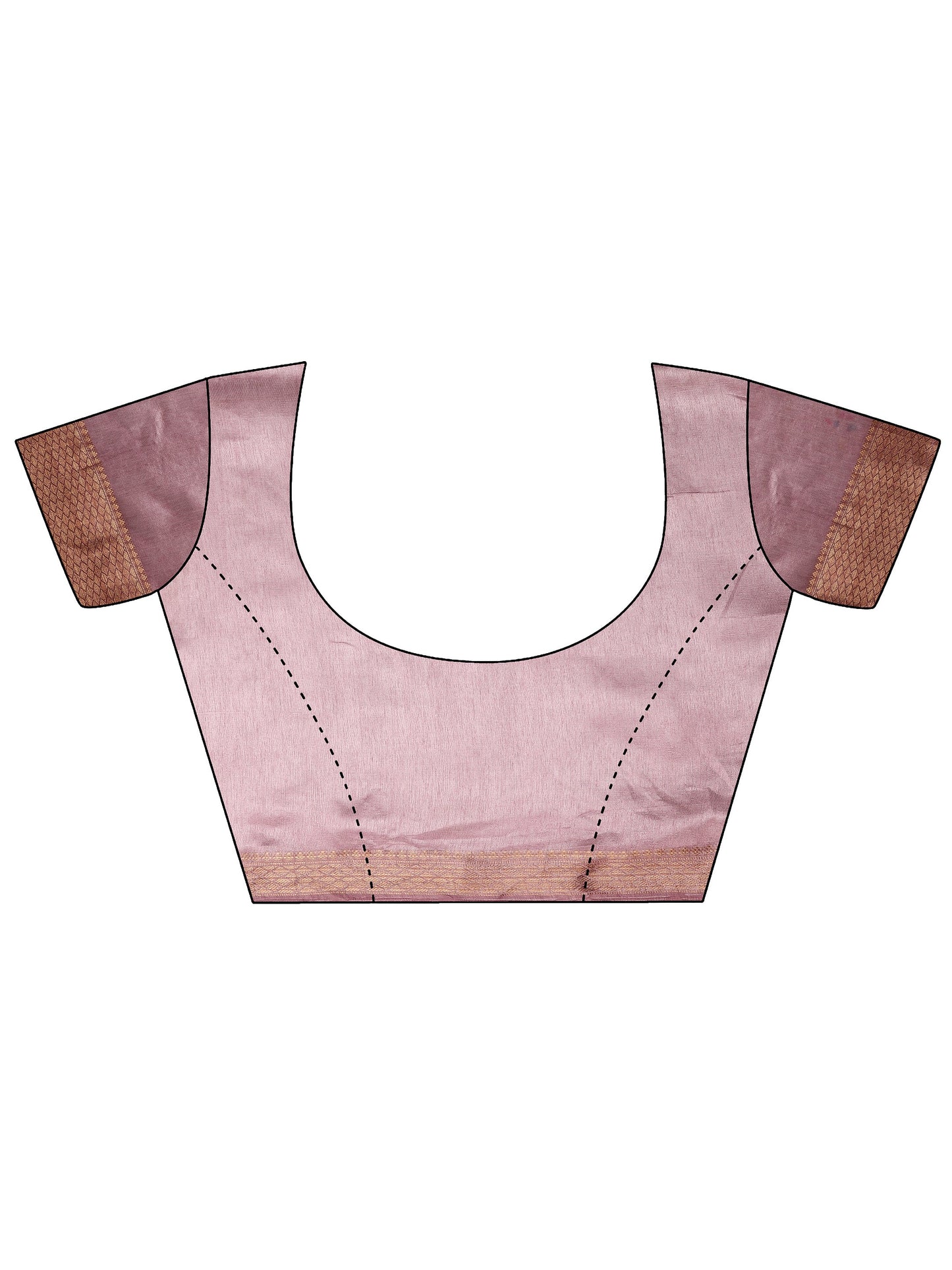 Lavender Embroidered Silk Blend Saree With Unstitched Blouse Piece