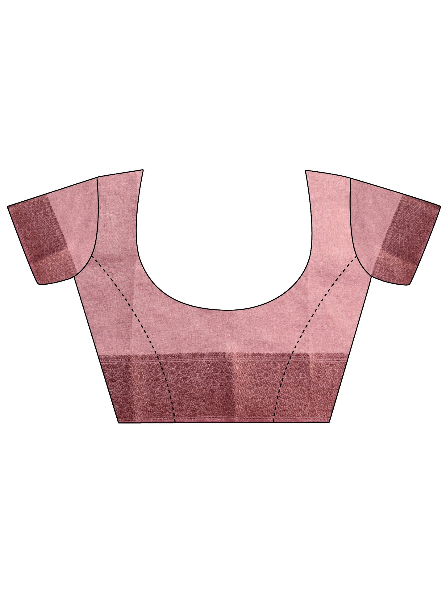 Pink Embroidered Silk Blend Saree With Unstitched Blouse Piece