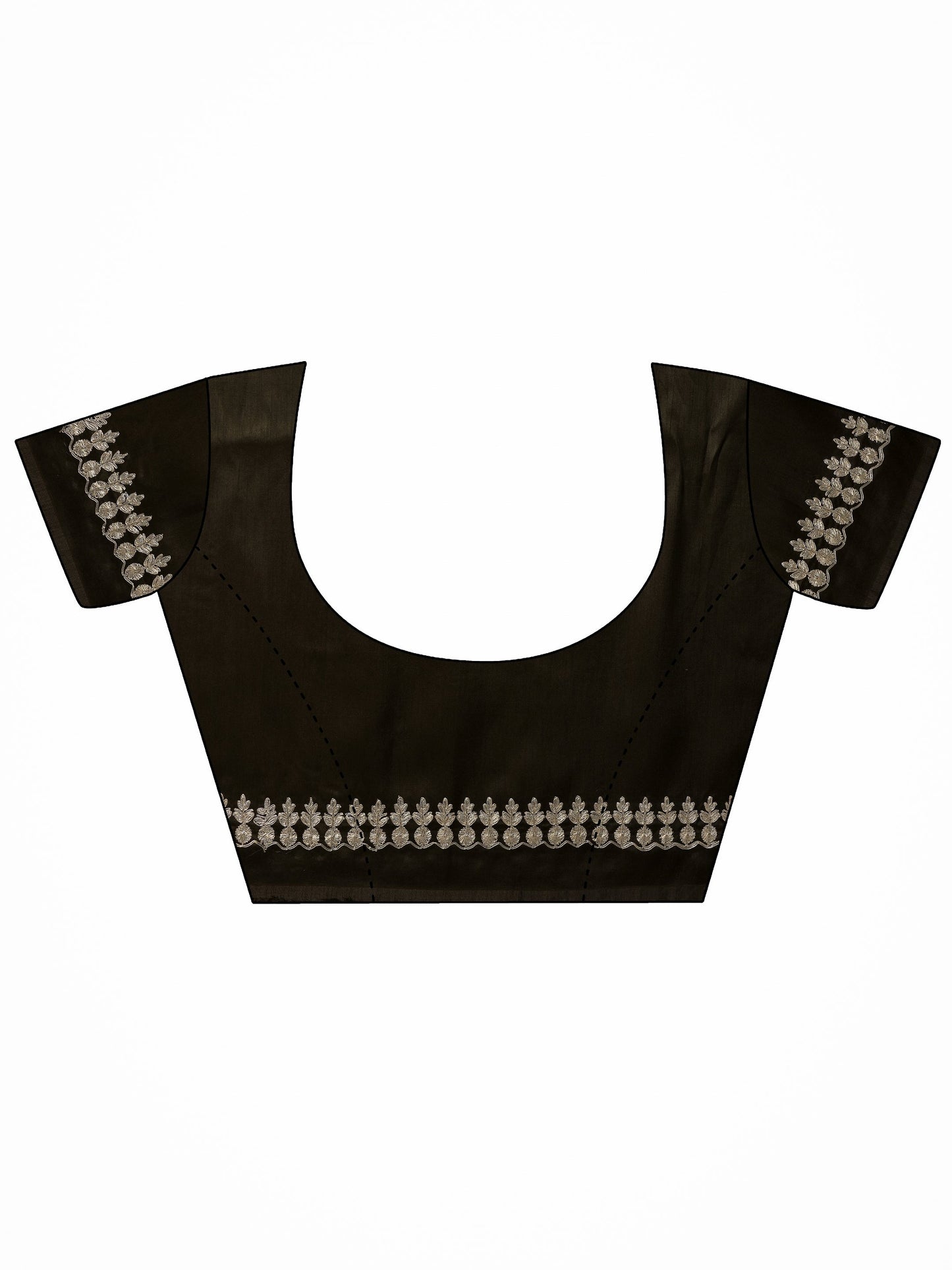 Yellow Embroidered Organza Saree With Unstitched Blouse Piece