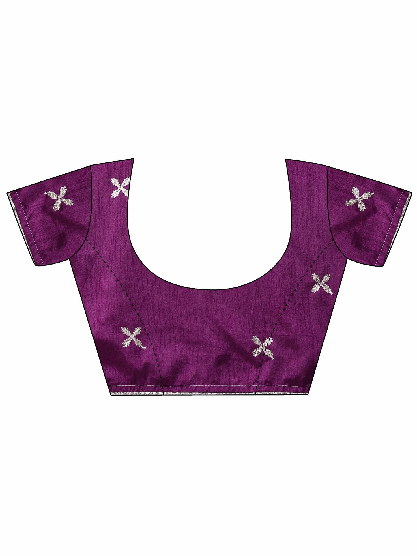 Lavender Bandhani Printed Chinon Saree With Unstitched Blouse Piece