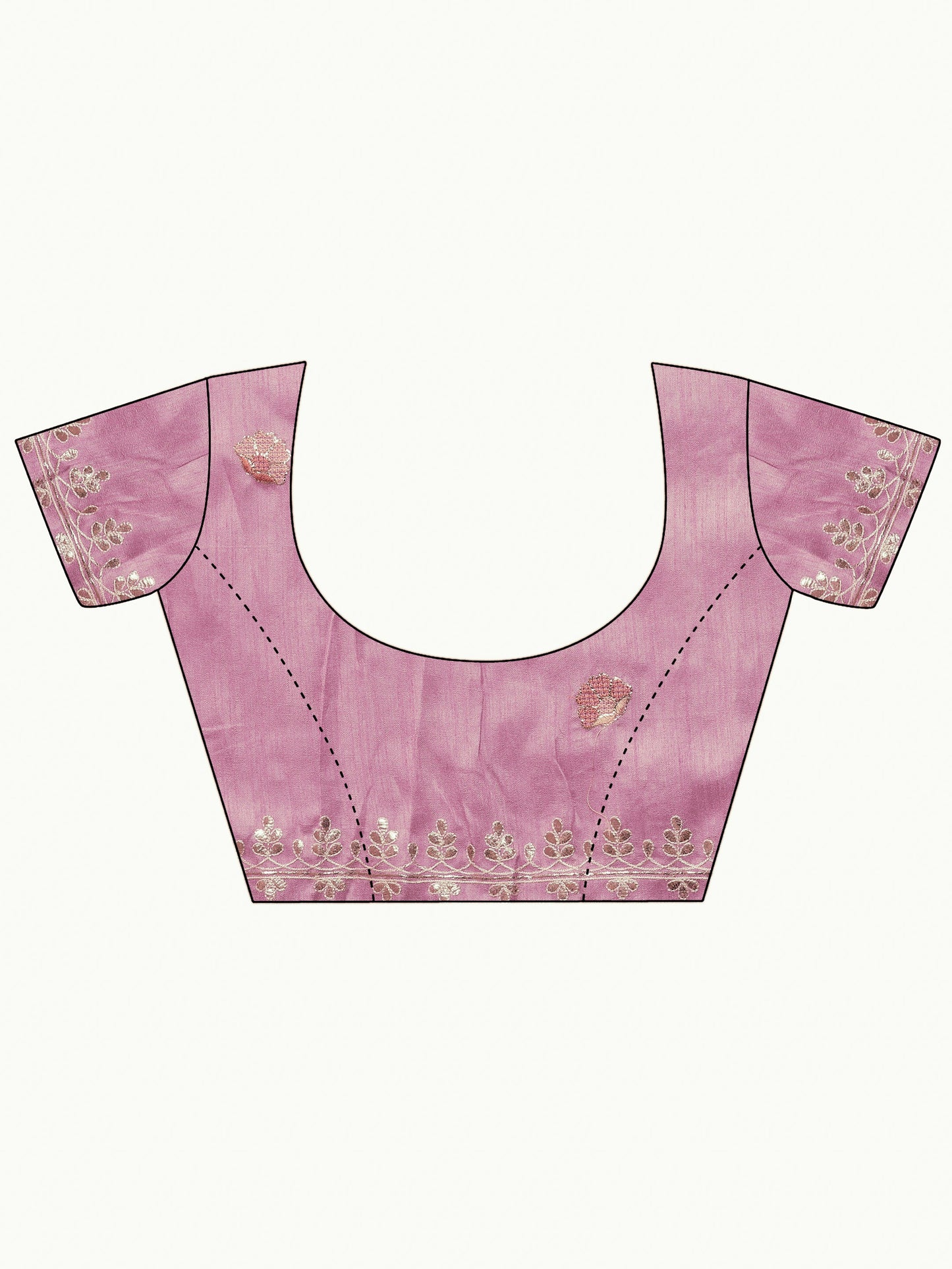 Pink Embroidered Organza Saree With Unstitched Blouse Piece